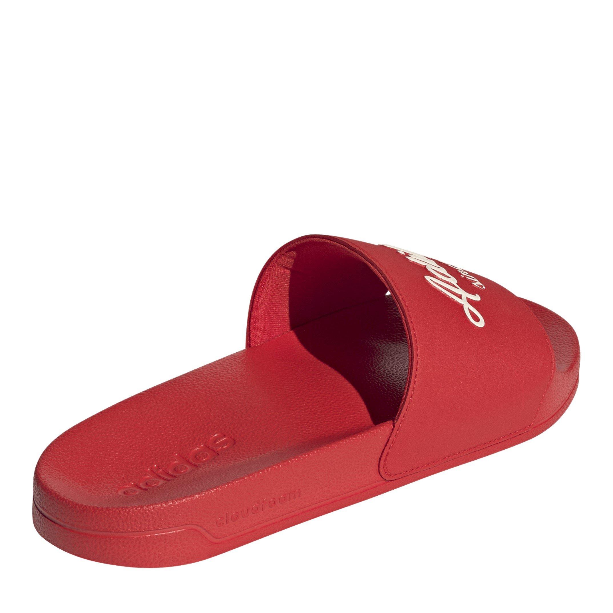 Vivid Red/White - adidas - Unisex Kids' Adilette Sliders - 4