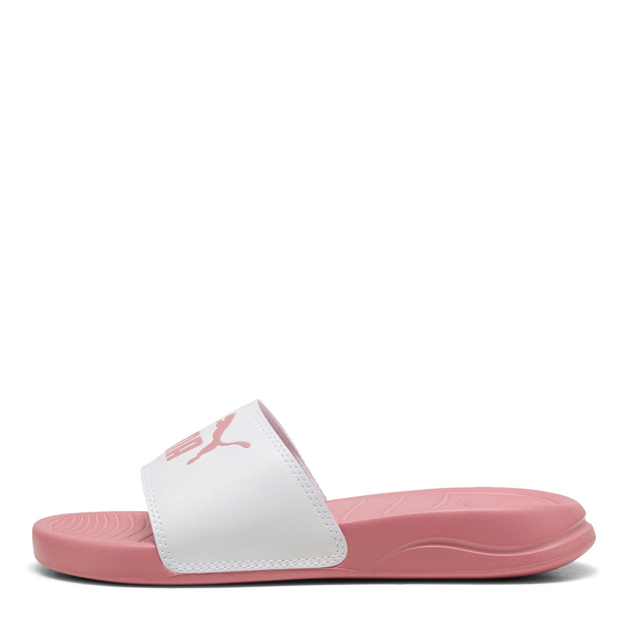 Puma White/Pink - Puma - PUMA Pop Cat 20 Junior Girls Slide Sandals - 3