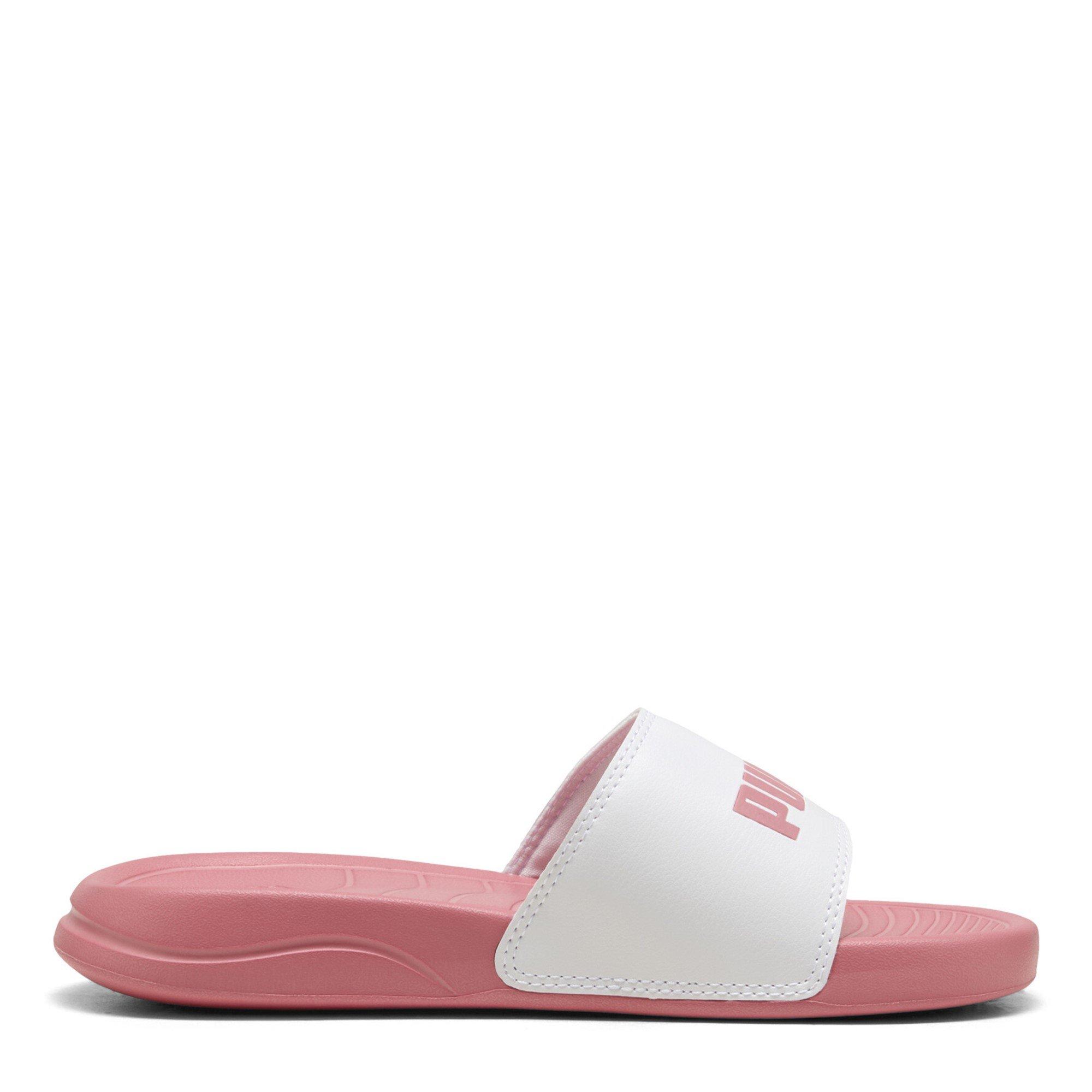 Puma White/Pink - Puma - PUMA Pop Cat 20 Junior Girls Slide Sandals - 4