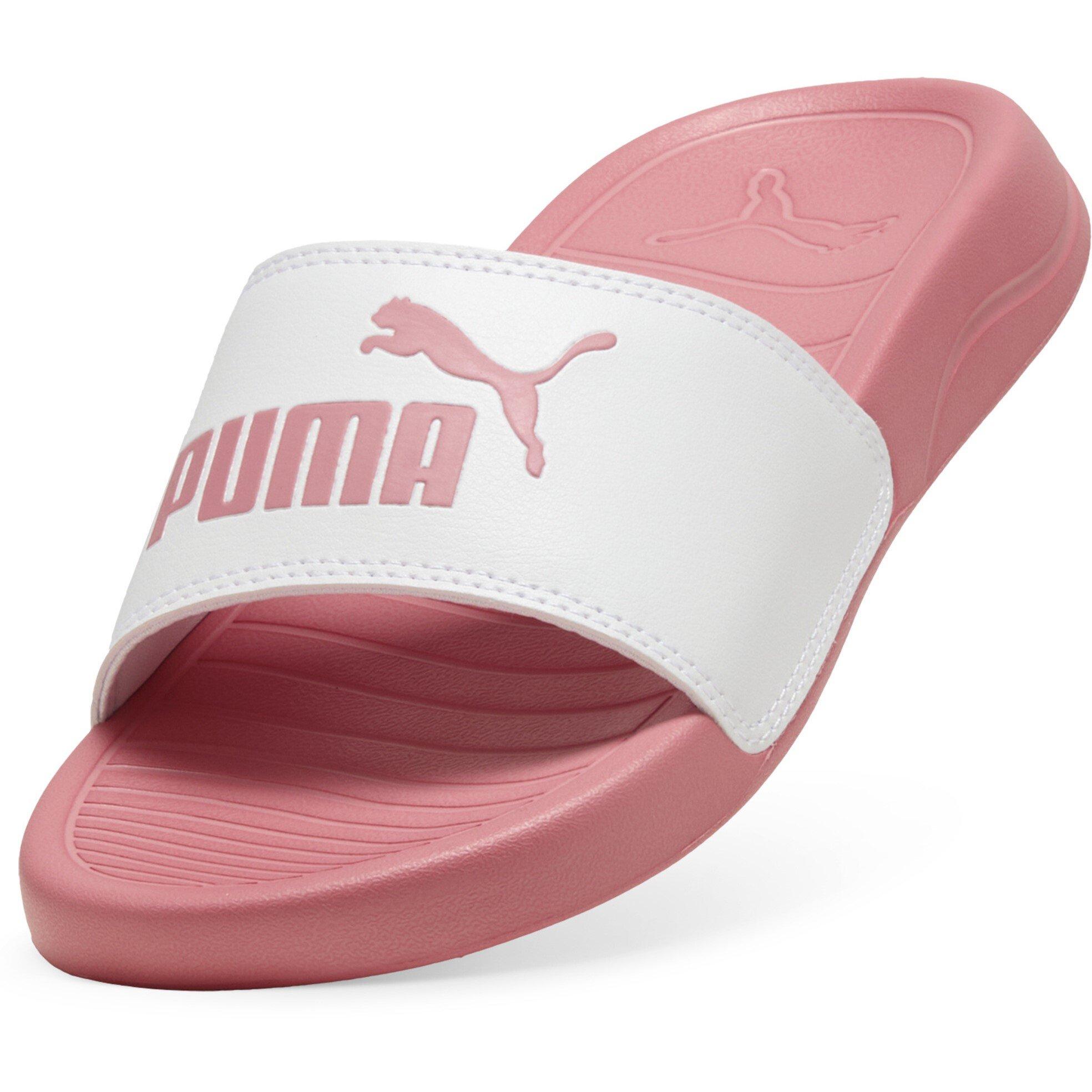 Puma White/Pink - Puma - PUMA Pop Cat 20 Junior Girls Slide Sandals - 6