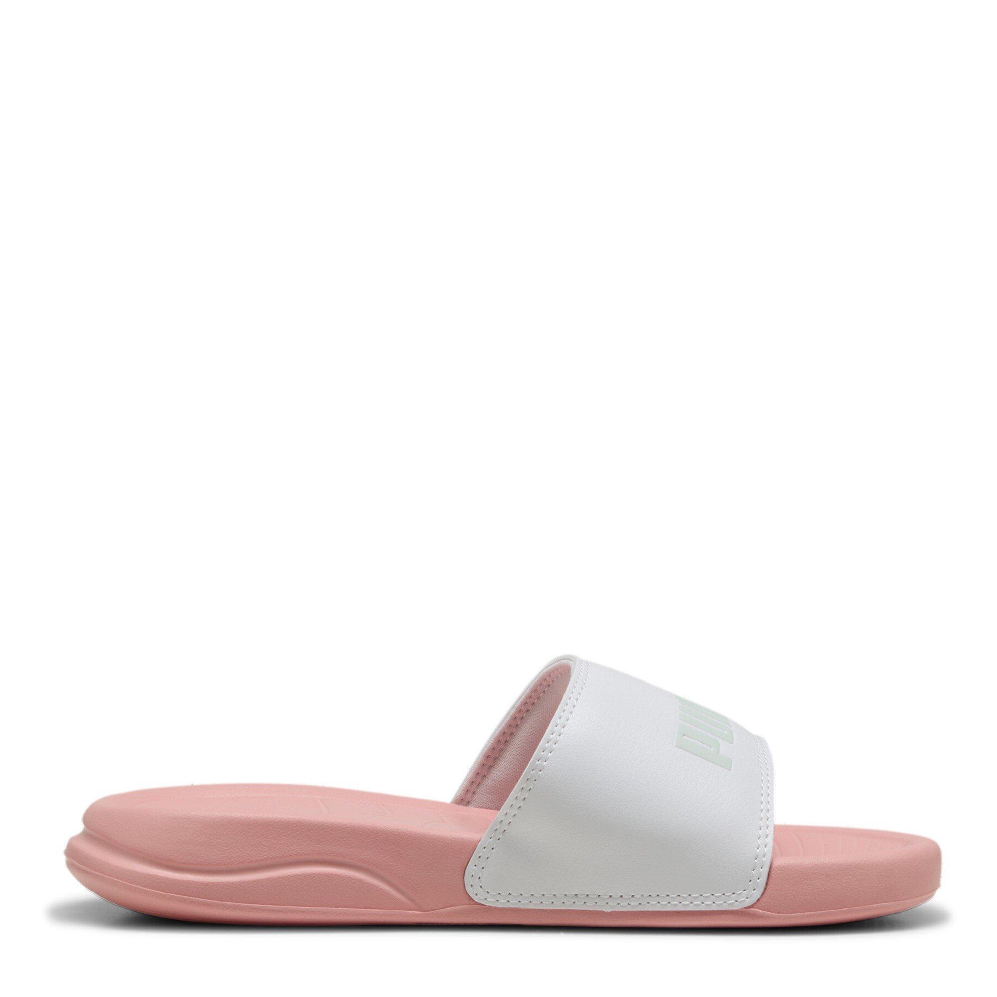 Wht-Blue-Pink - Puma - Pop Cat 20 Junior Girls Slide Sandals - 4