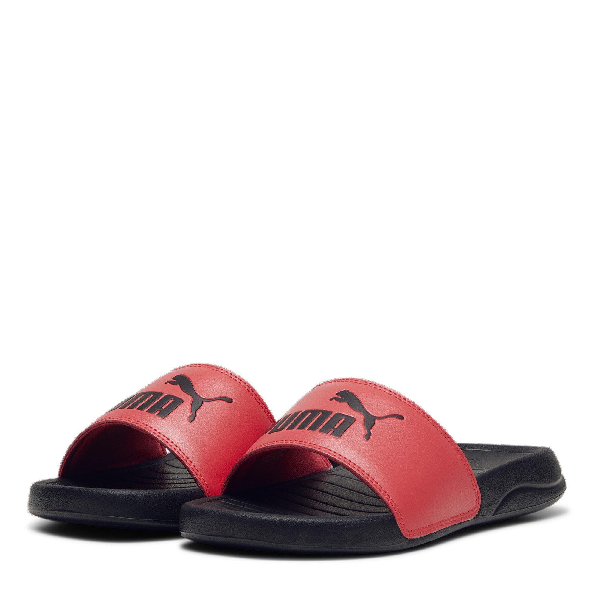 Tart Cherry-Blk - Puma - Pop Cat 20 Junior Girls Slide Sandals - 1