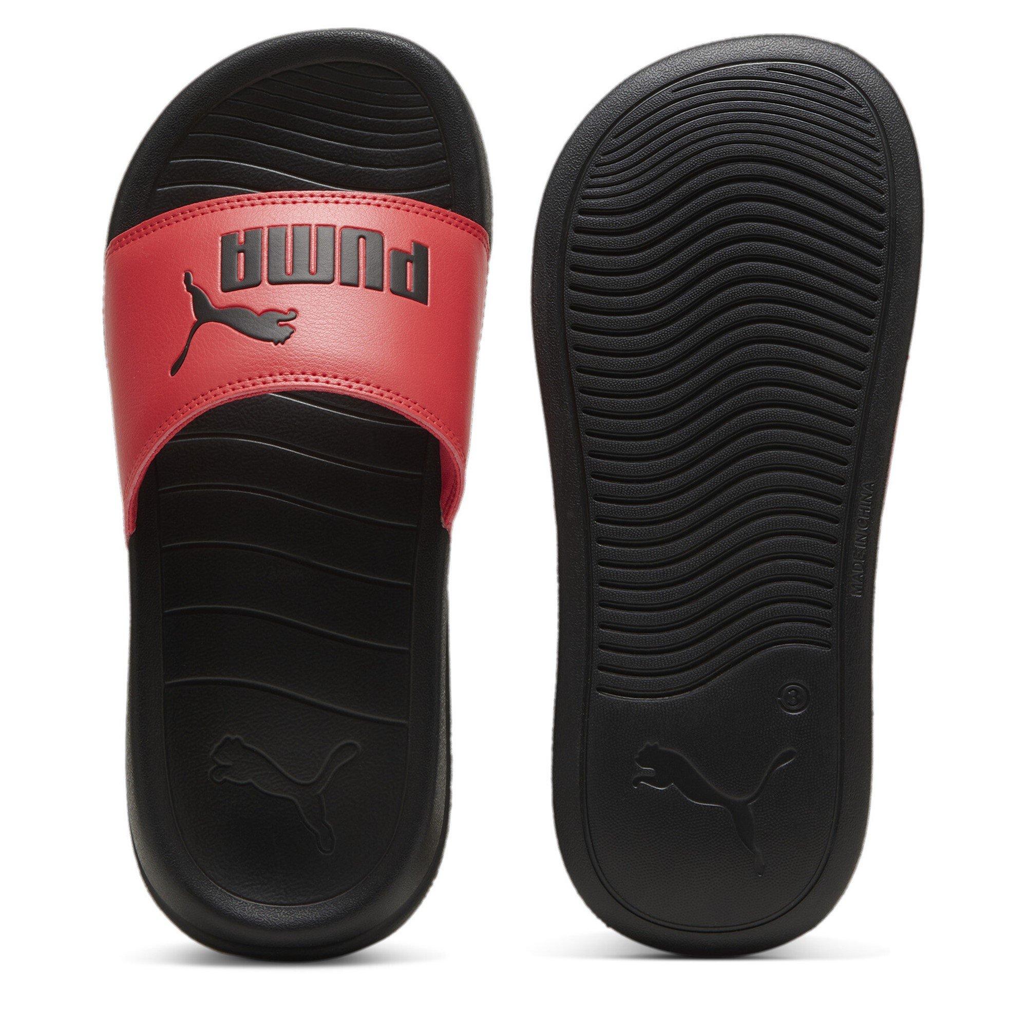 Tart Cherry-Blk - Puma - Pop Cat 20 Junior Girls Slide Sandals - 3