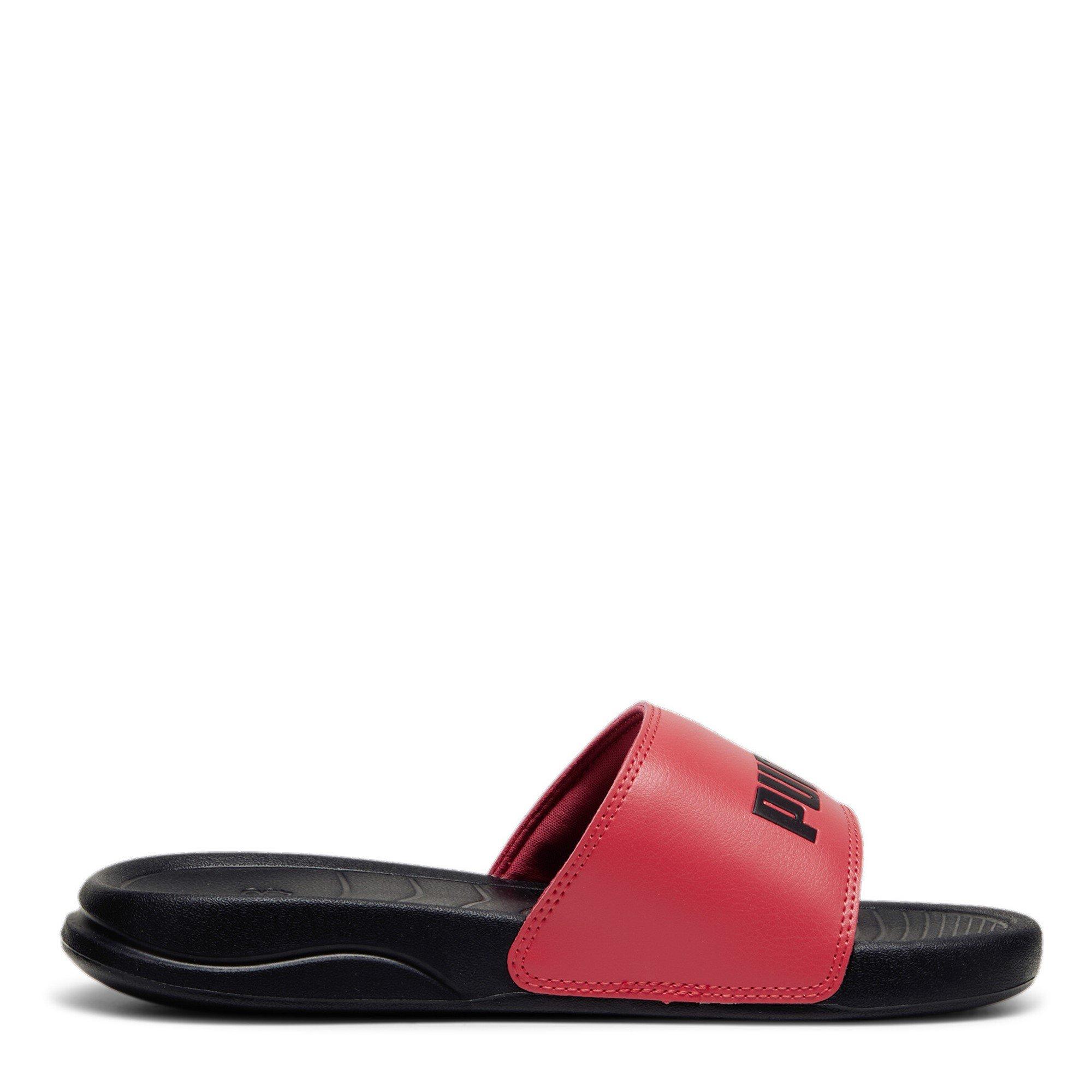 Tart Cherry-Blk - Puma - Pop Cat 20 Junior Girls Slide Sandals - 4