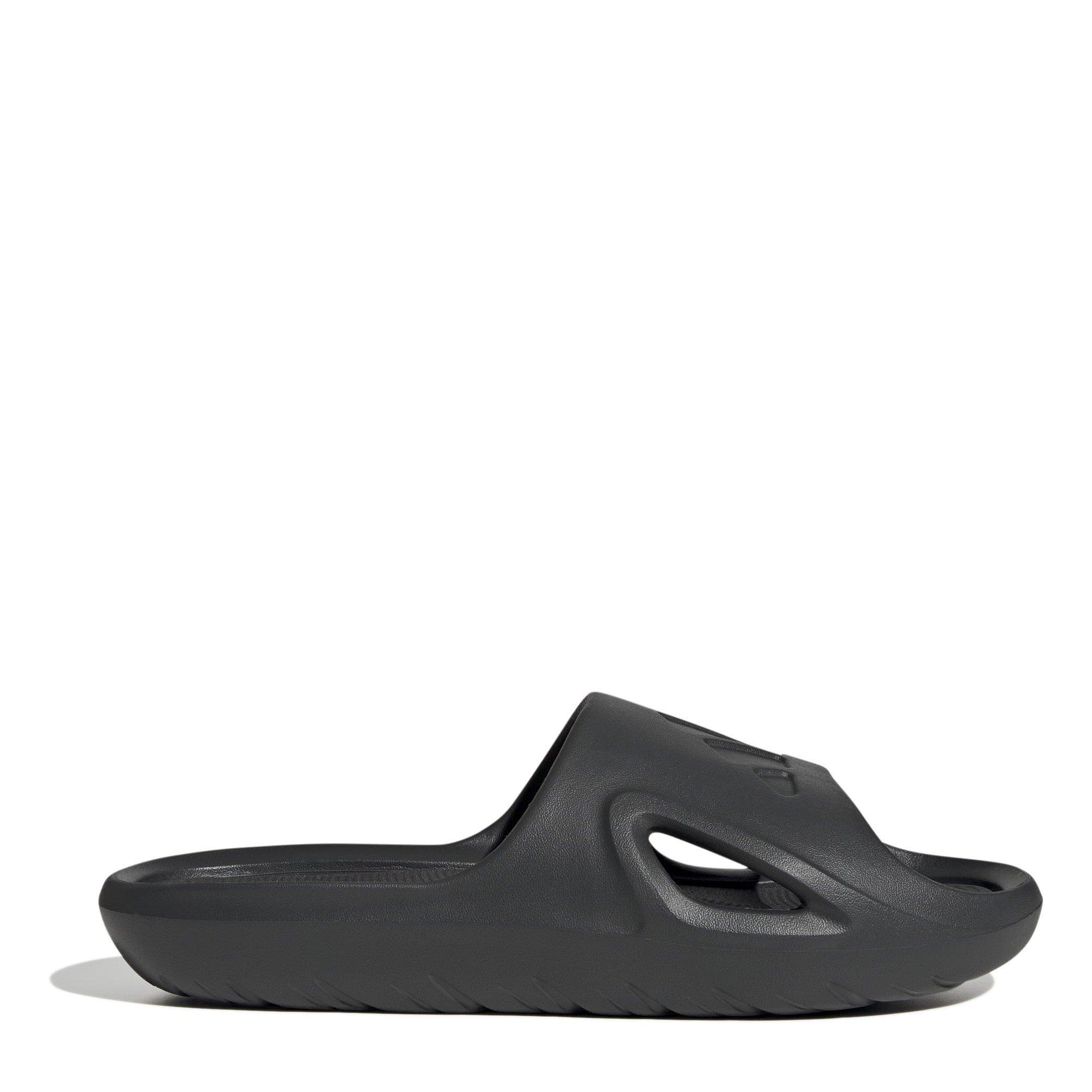 Carbon/Black - adidas - Adicane Sliders Juniors - 1