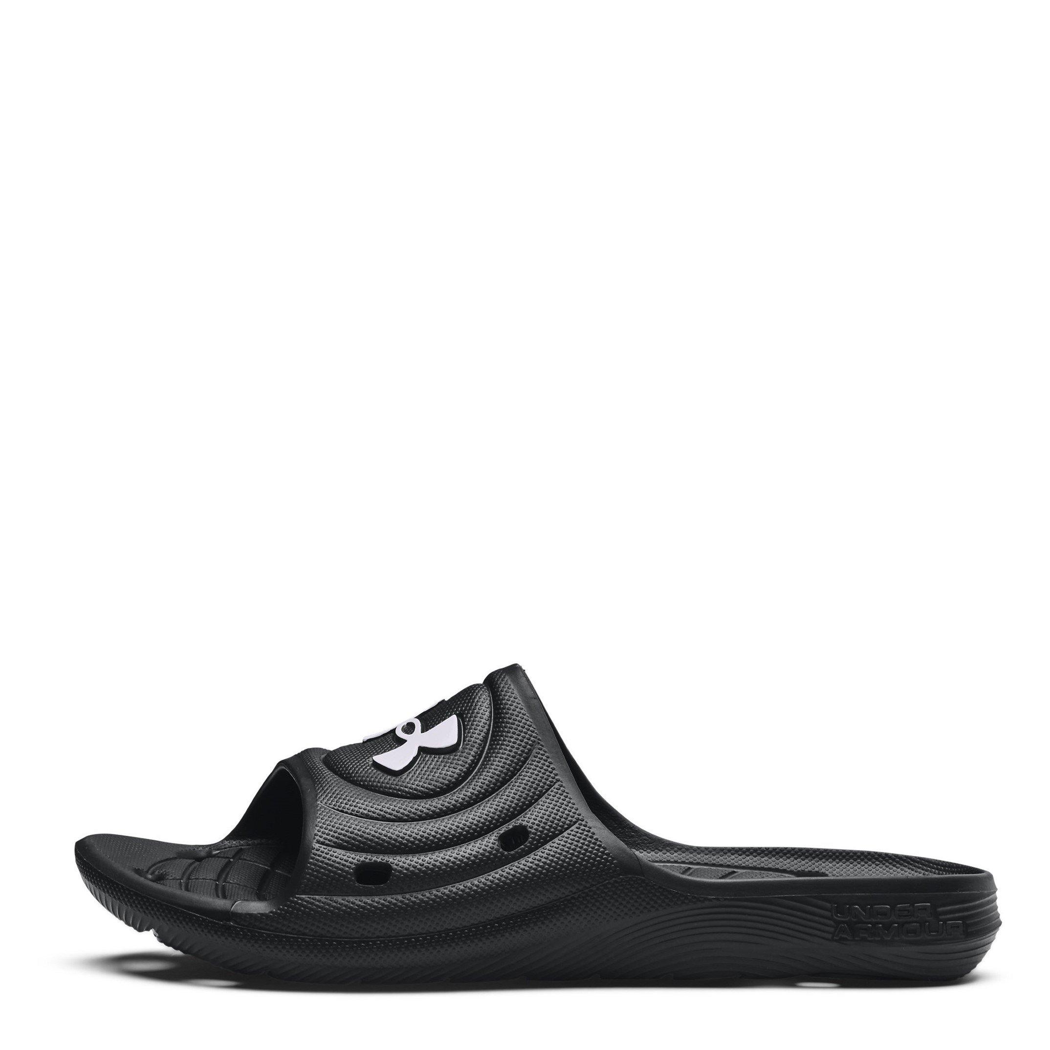 Noir/Blanc - Under Armour - Armour UA Locker IV Slides Boys' - 7