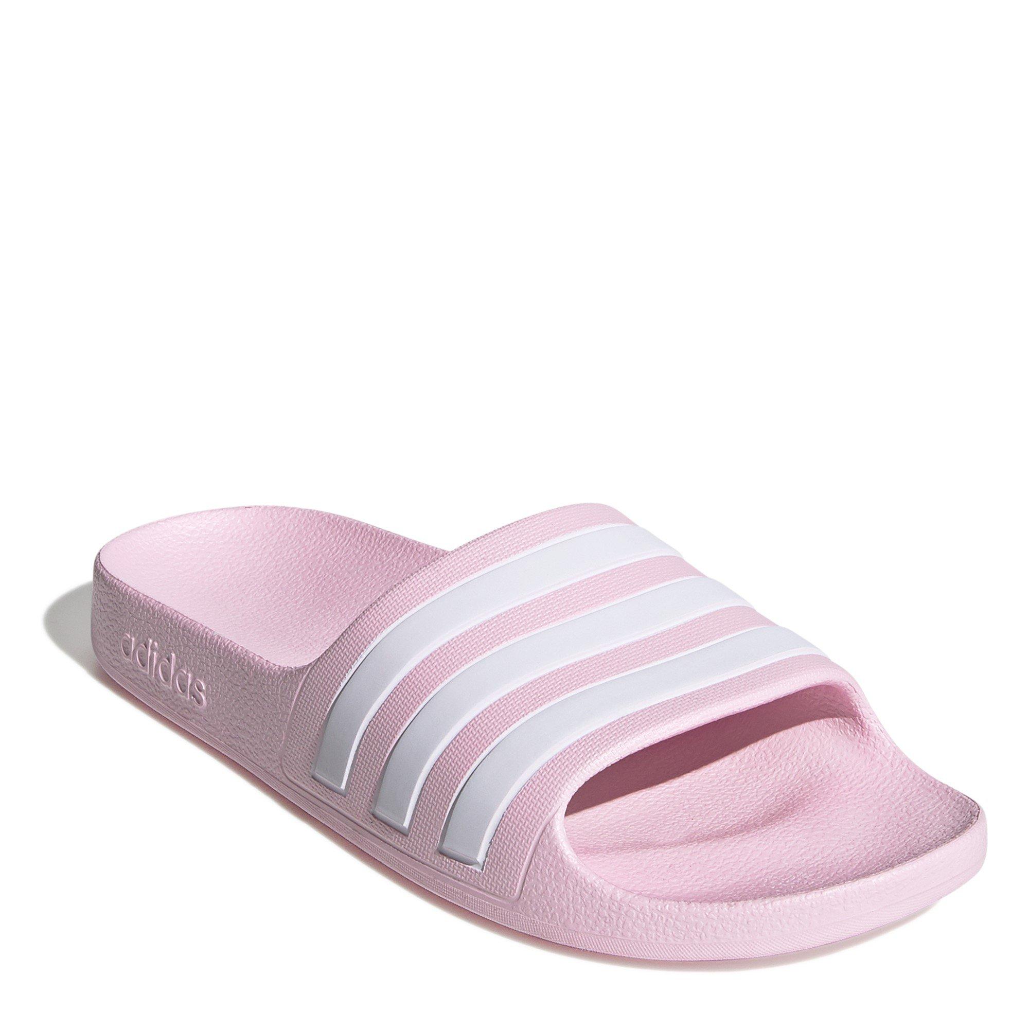 Pink/White - adidas - Adilette Aqua Slides Junior - 3