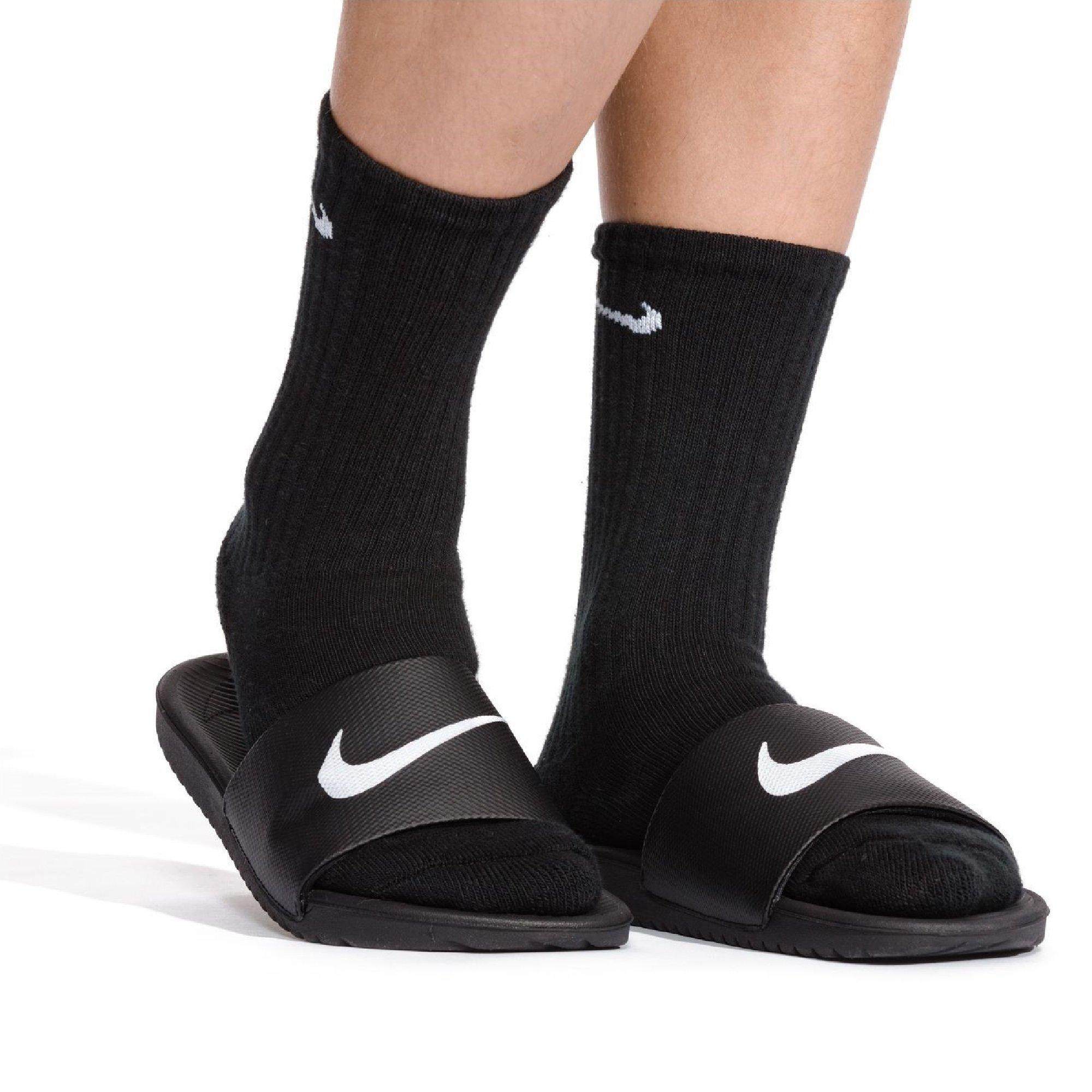 Black/White - Nike - Kawa Little/Big Kids' Pool Sliders - 7