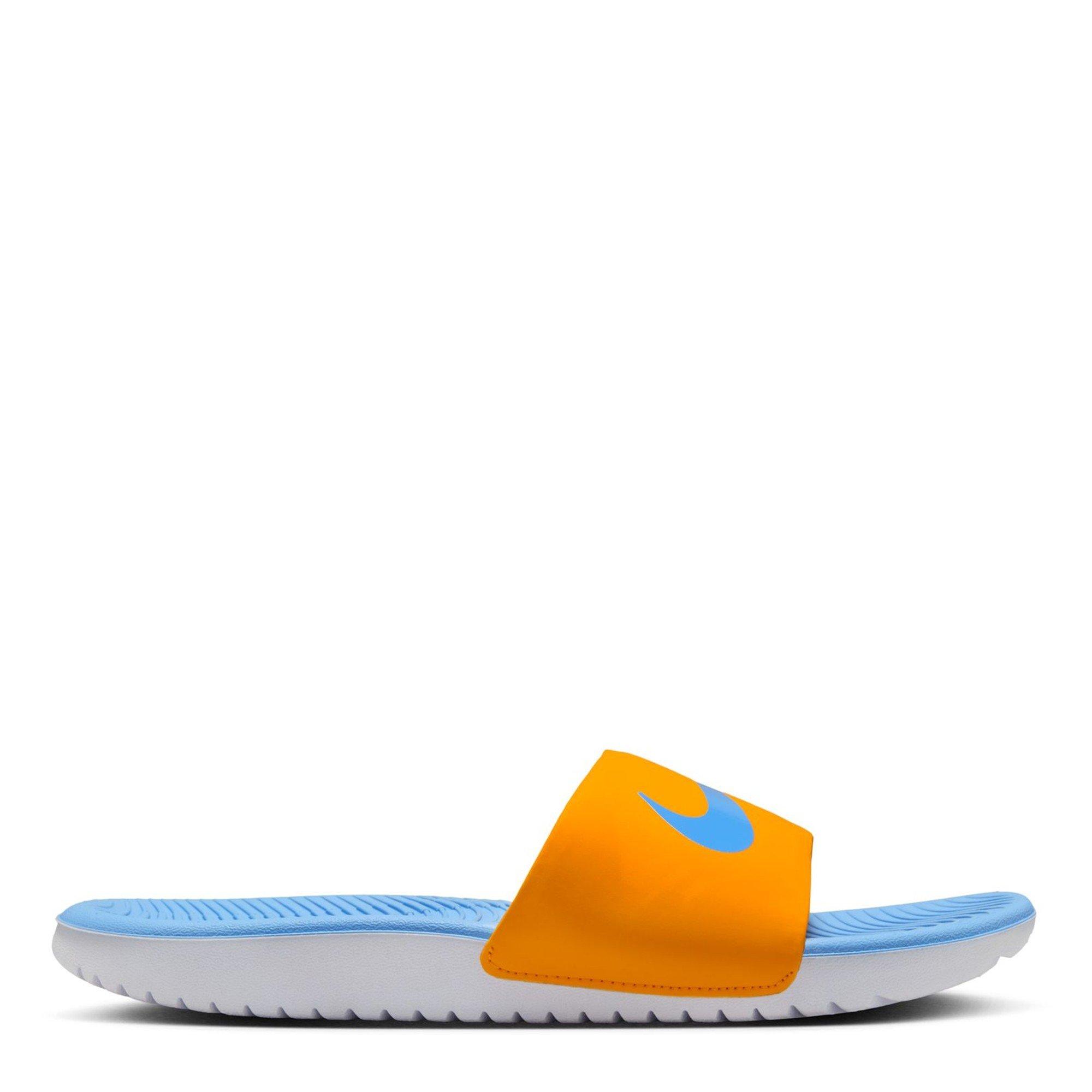 Nike  Kids Kawa Little/Big Kids' Pool Sliders - Orange/Blue - 5.5 (38.5)