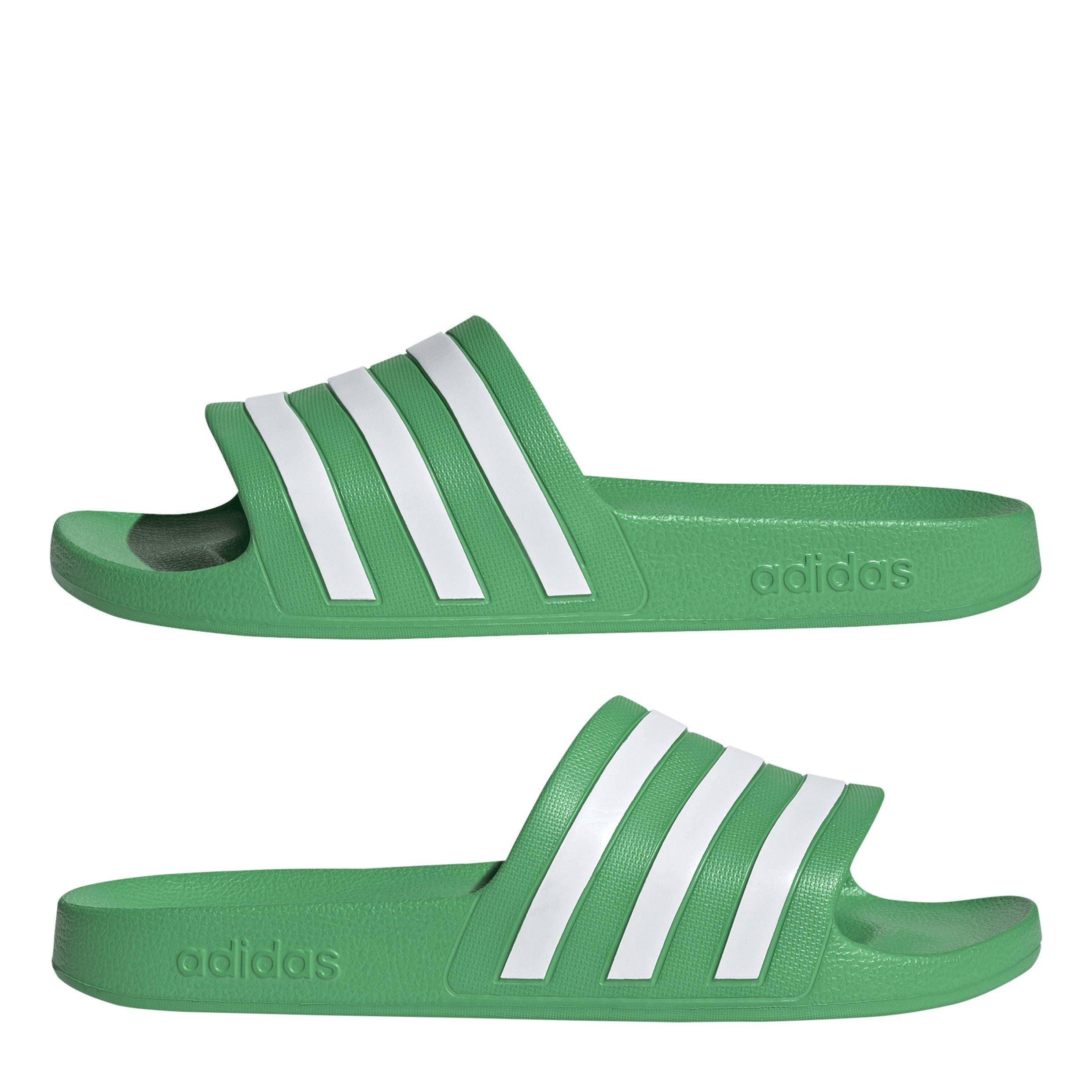 Vivid Green/ Wh - adidas - Kids' Aqua Sliders - 9