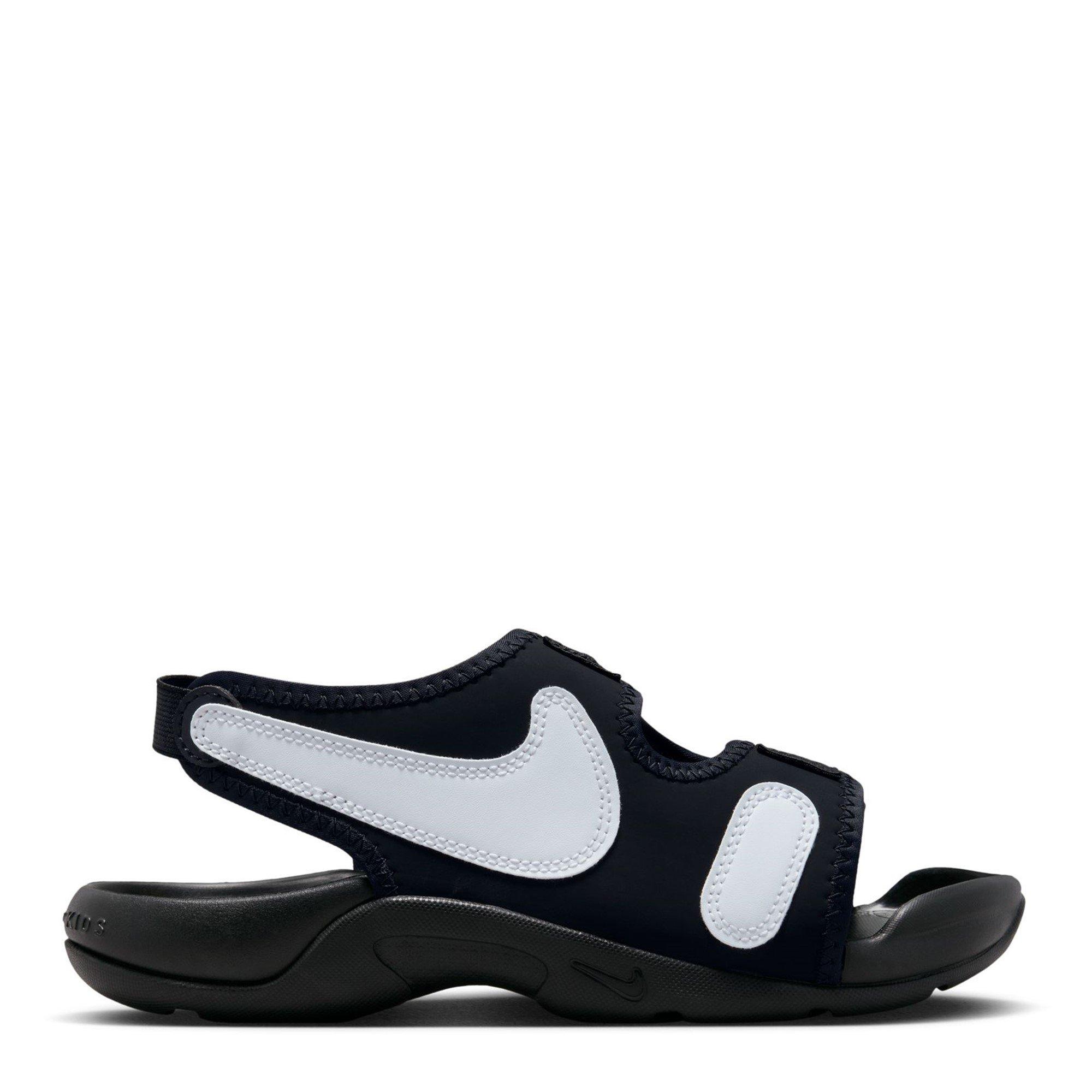 Black/White - Nike - Sunray Adjust 6 Big Kids' Slides - 1