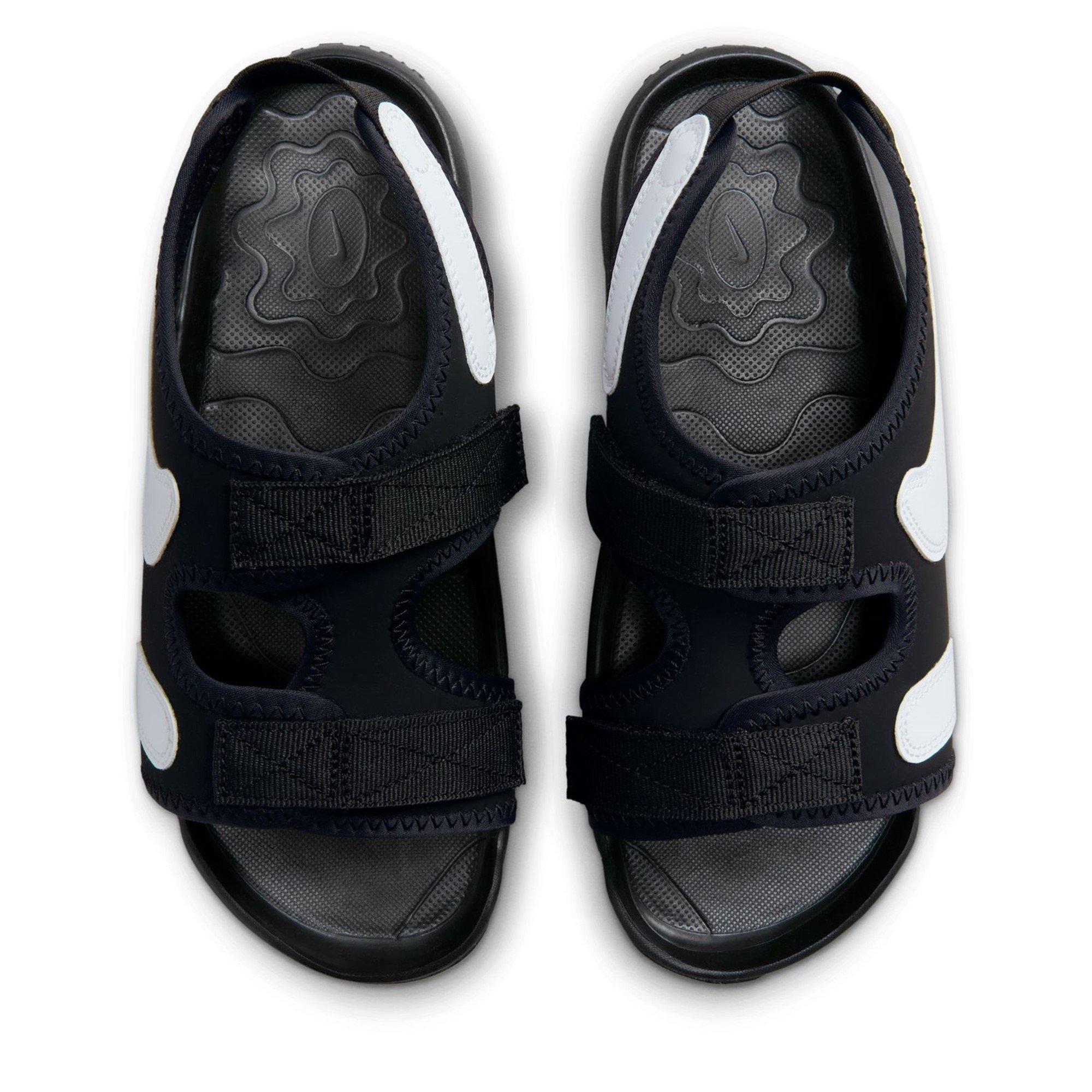 Black/White - Nike - Sunray Adjust 6 Big Kids' Slides - 3