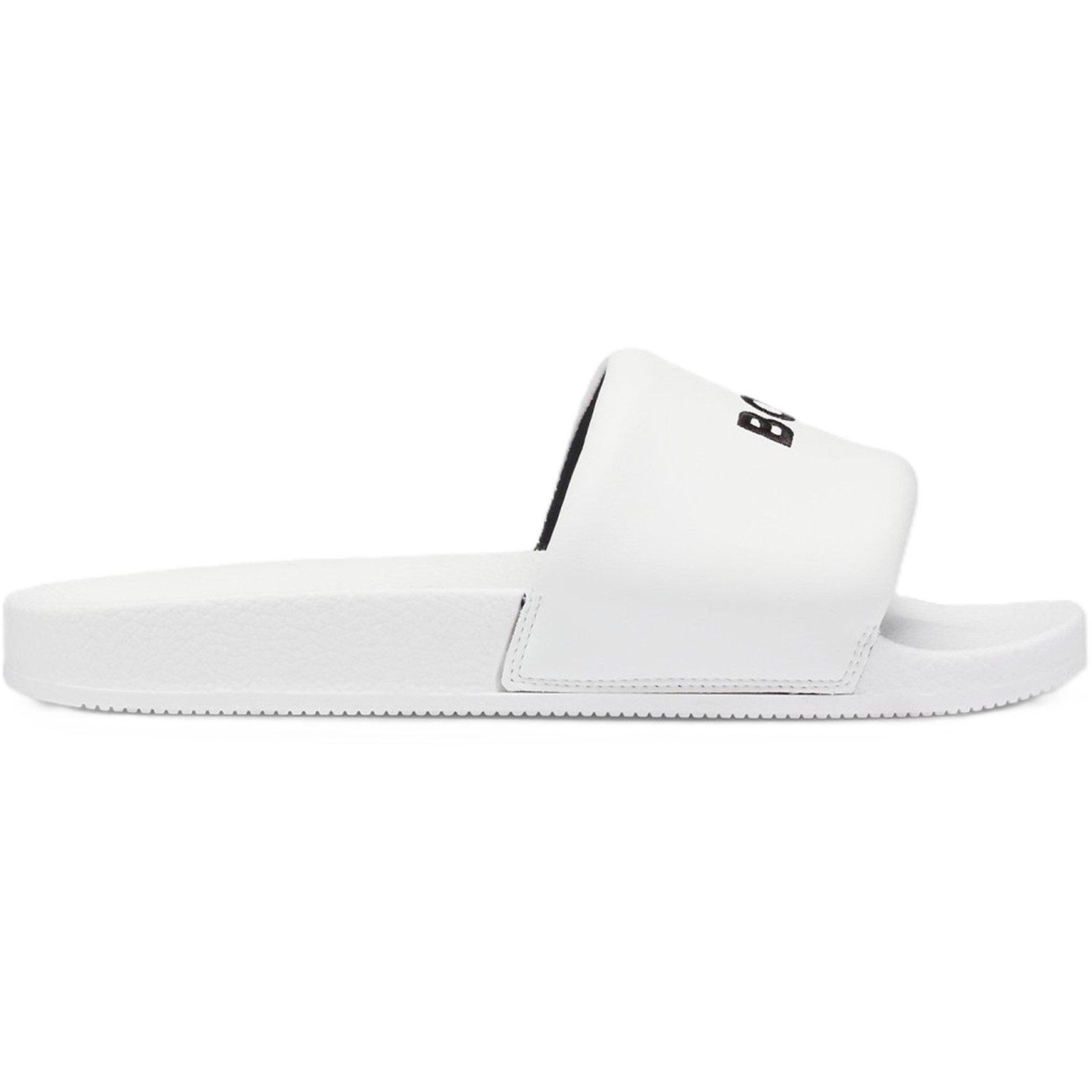 Boss Boys Kids' Reese Slider Napu Pool Sliders - White - 4 (36.5)
