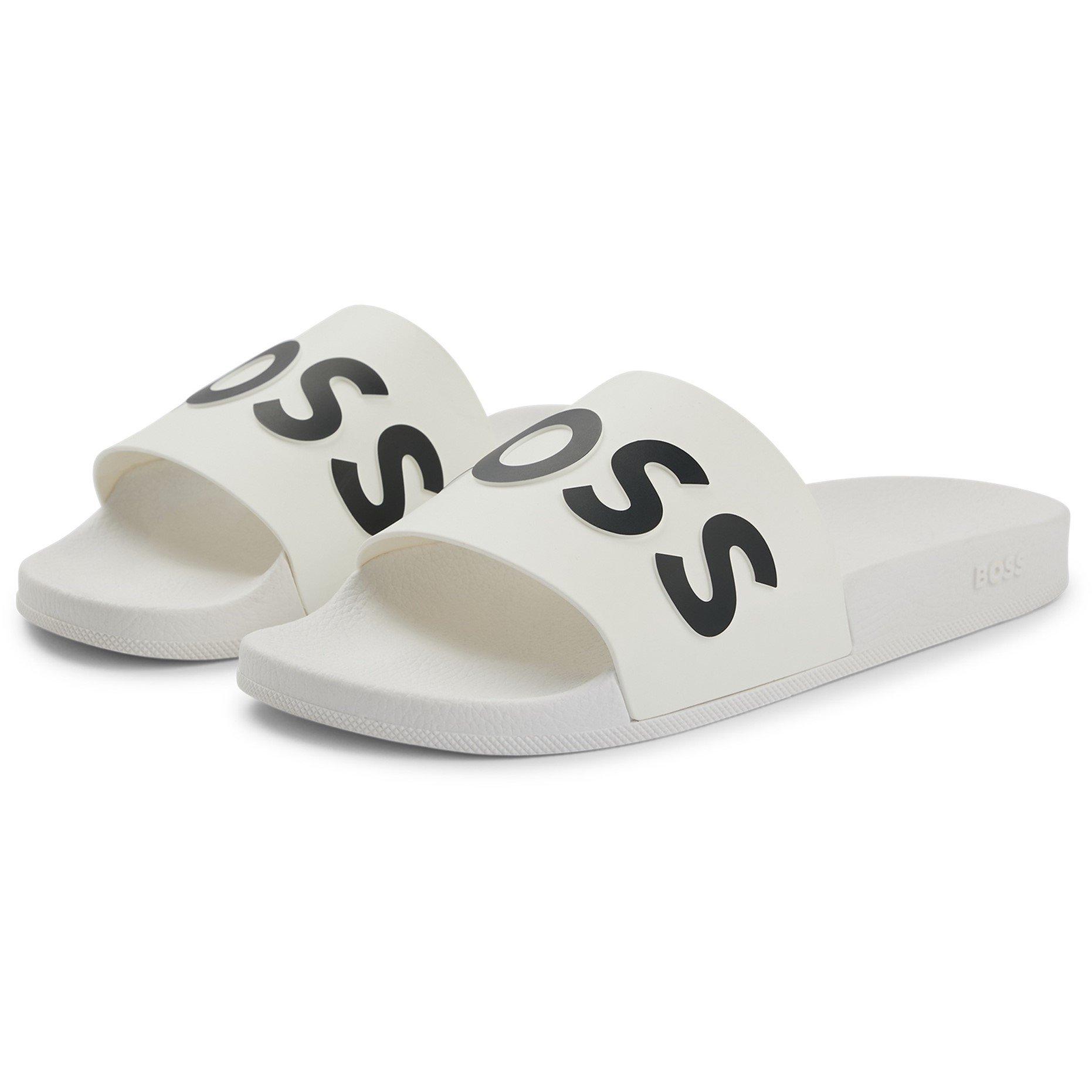 White - Boss - Kids Bay It Slide Pool Shoes Sandals - 2