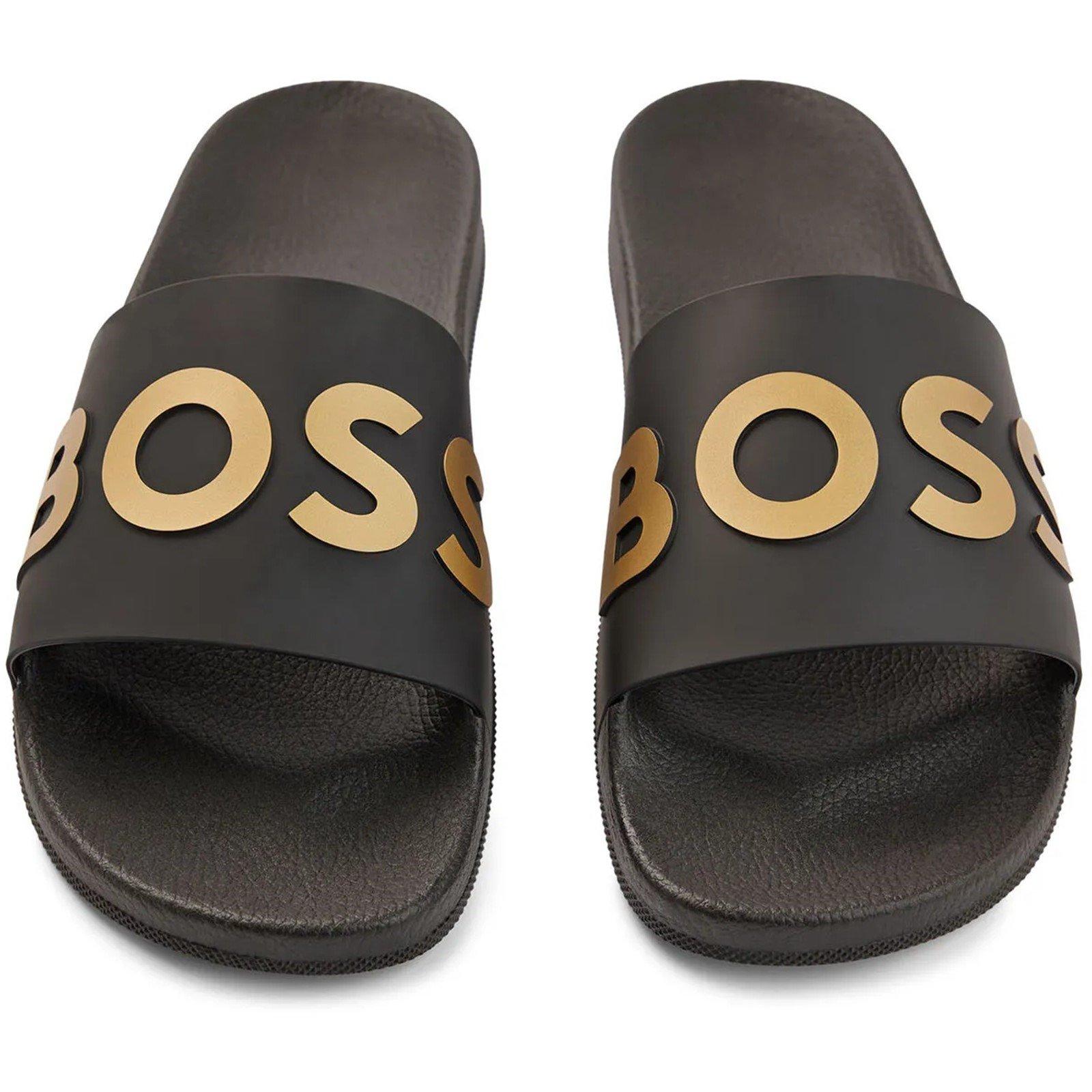 Black - Boss - Kids Bay It Slide Pool Shoes Sandals - 4