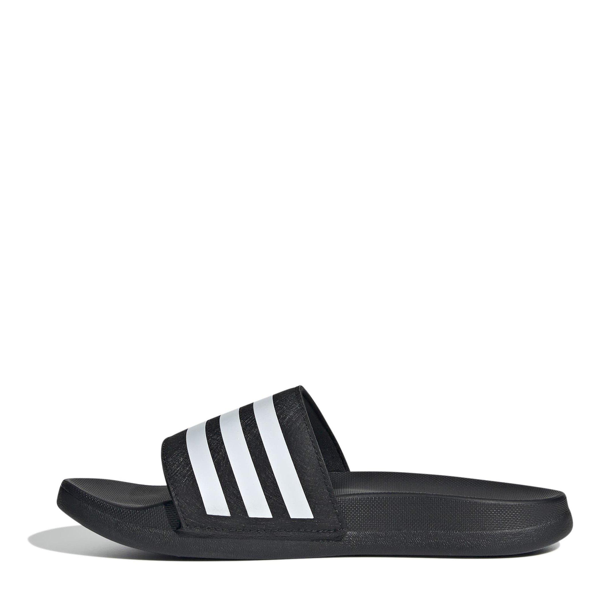 CBlk/Wht/CBlk - adidas - Adilette Comfort Slides Juniors - 2