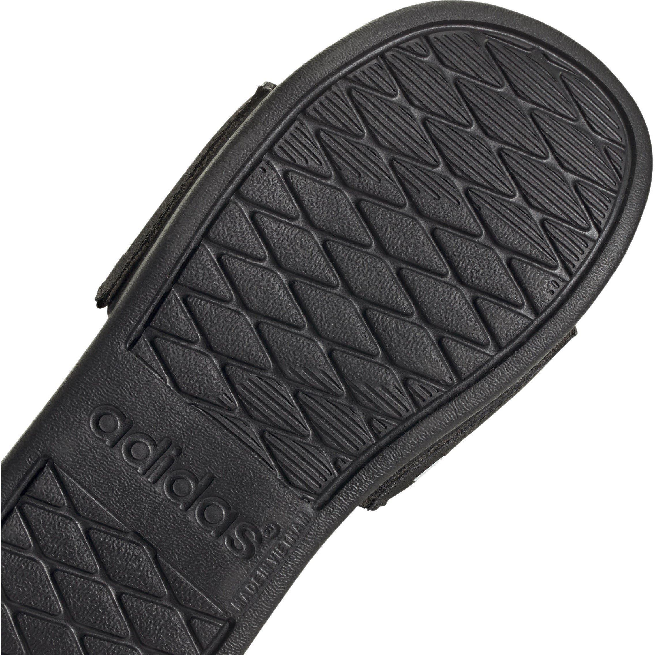 CBlk/Wht/CBlk - adidas - Adilette Comfort Slides Juniors - 7