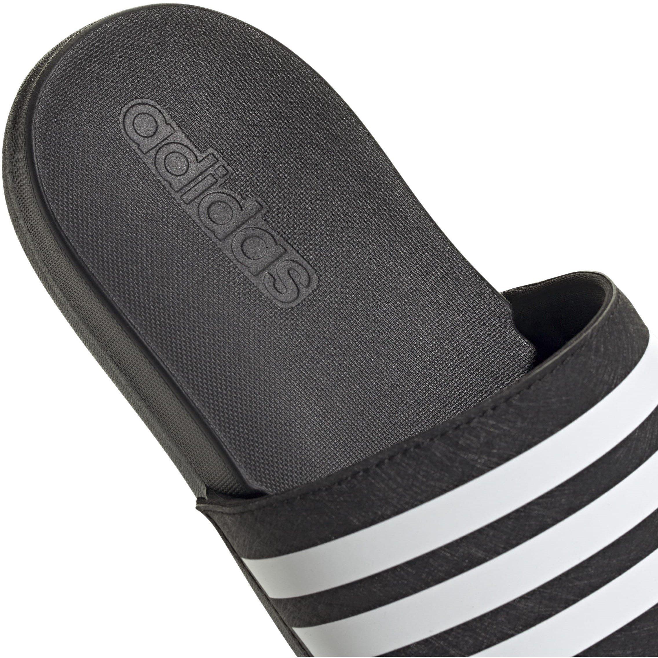 CBlk/Wht/CBlk - adidas - Adilette Comfort Slides Juniors - 8