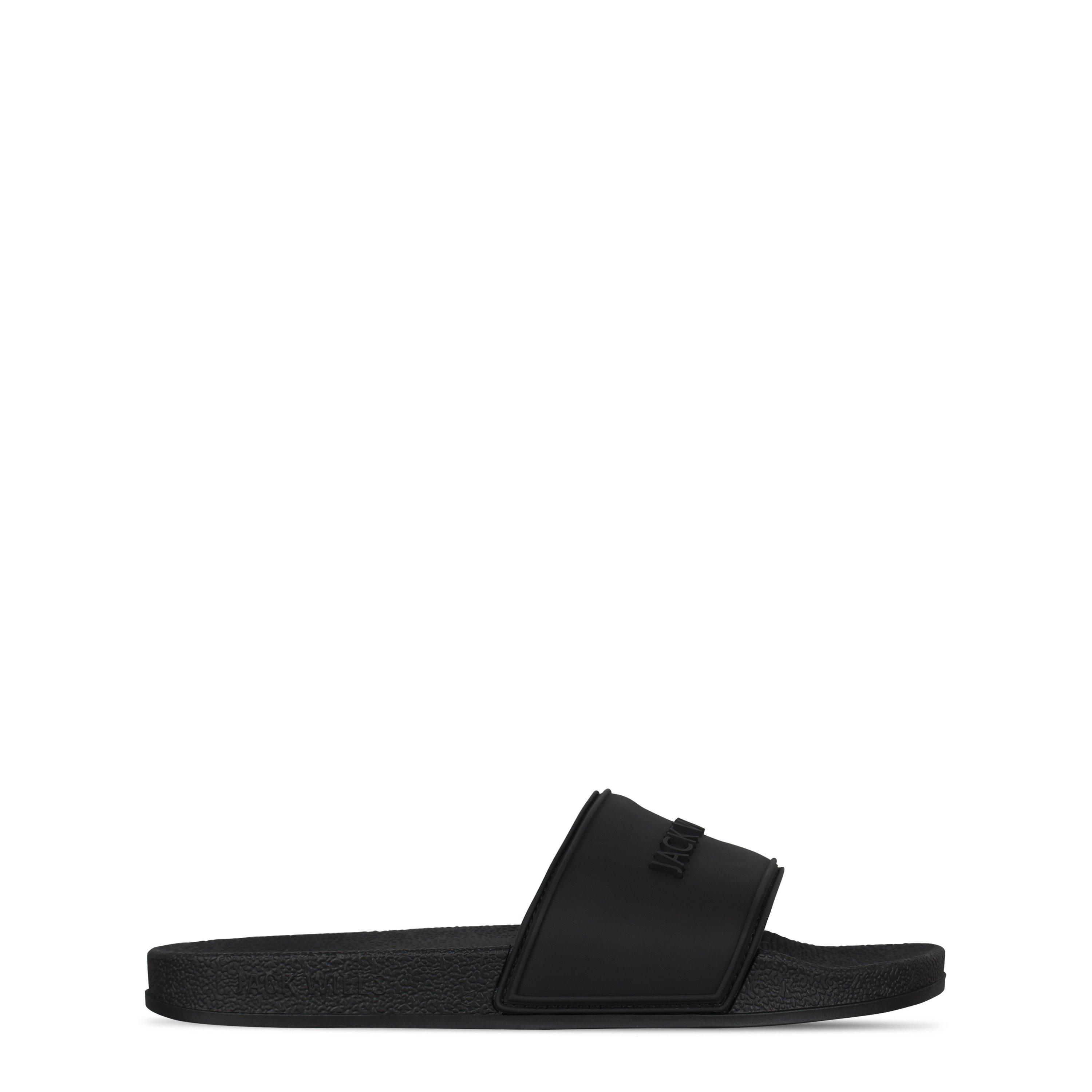 Jack Wills Boys Logo Sliders Juniors - Black - 5 (38)