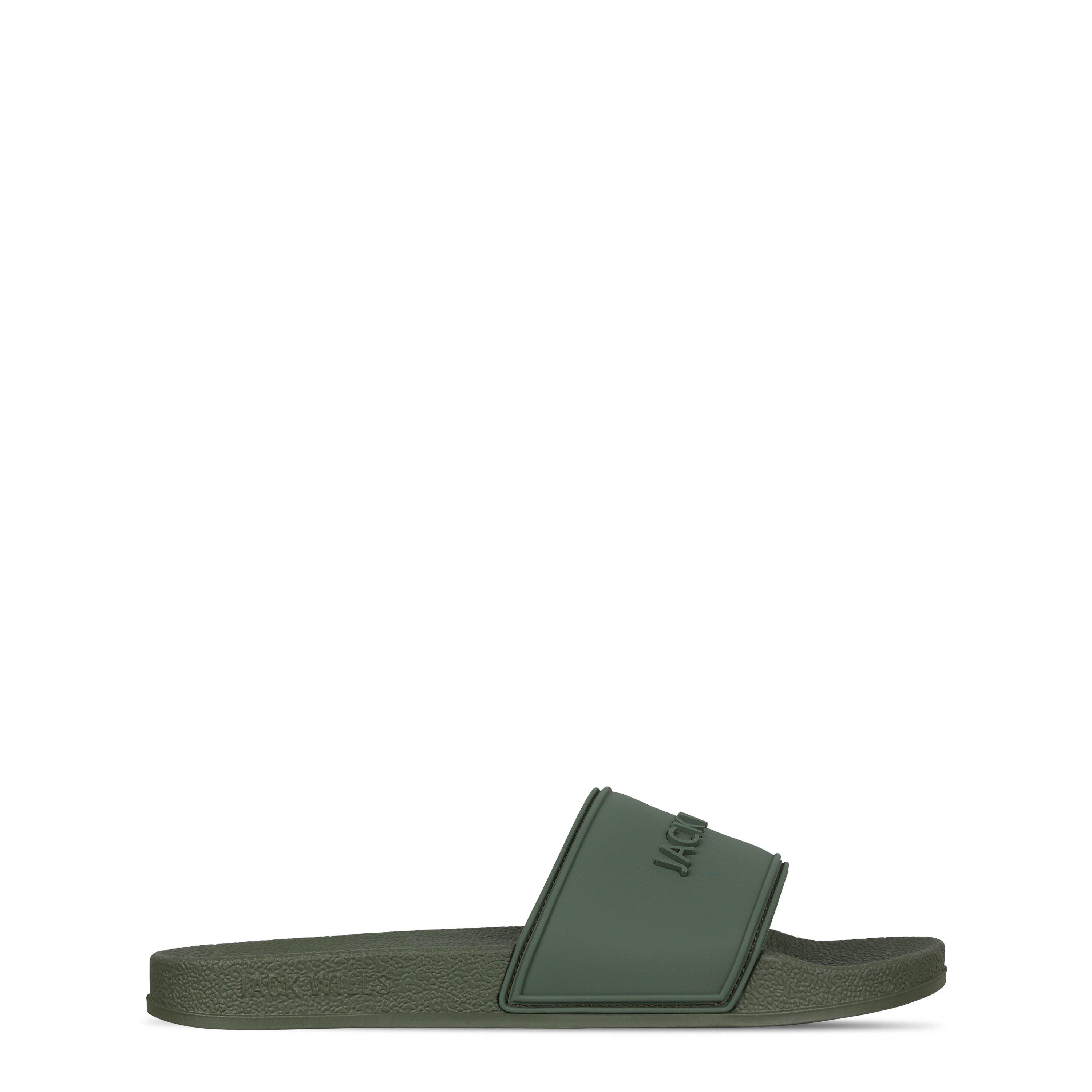 Jack Wills Boys Logo Sliders Juniors - Khaki - 3 (35.5)