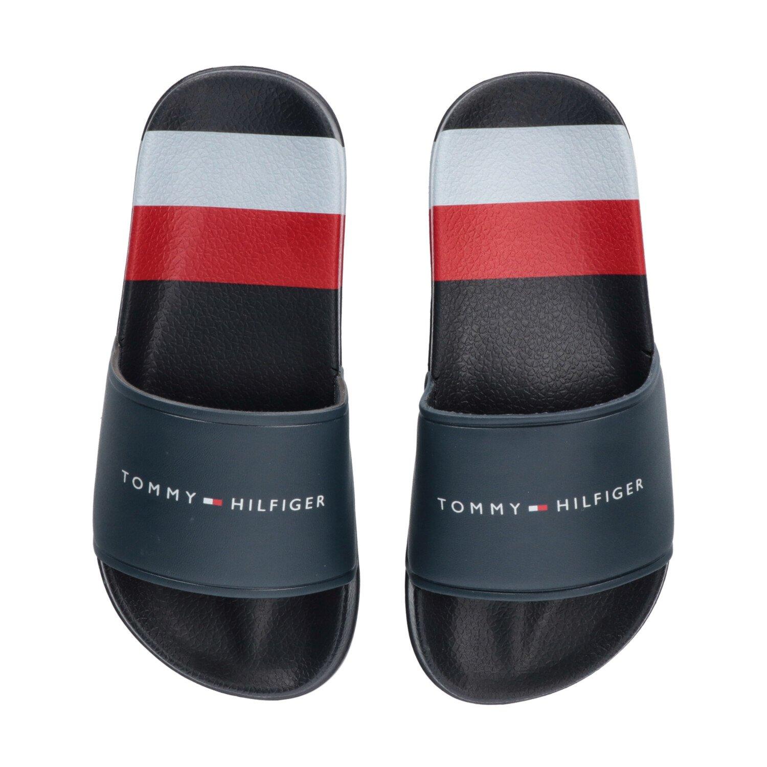 Blu/Wht 004 - Tommy Hilfiger - Kids' Stripe Logo Sliders - 4