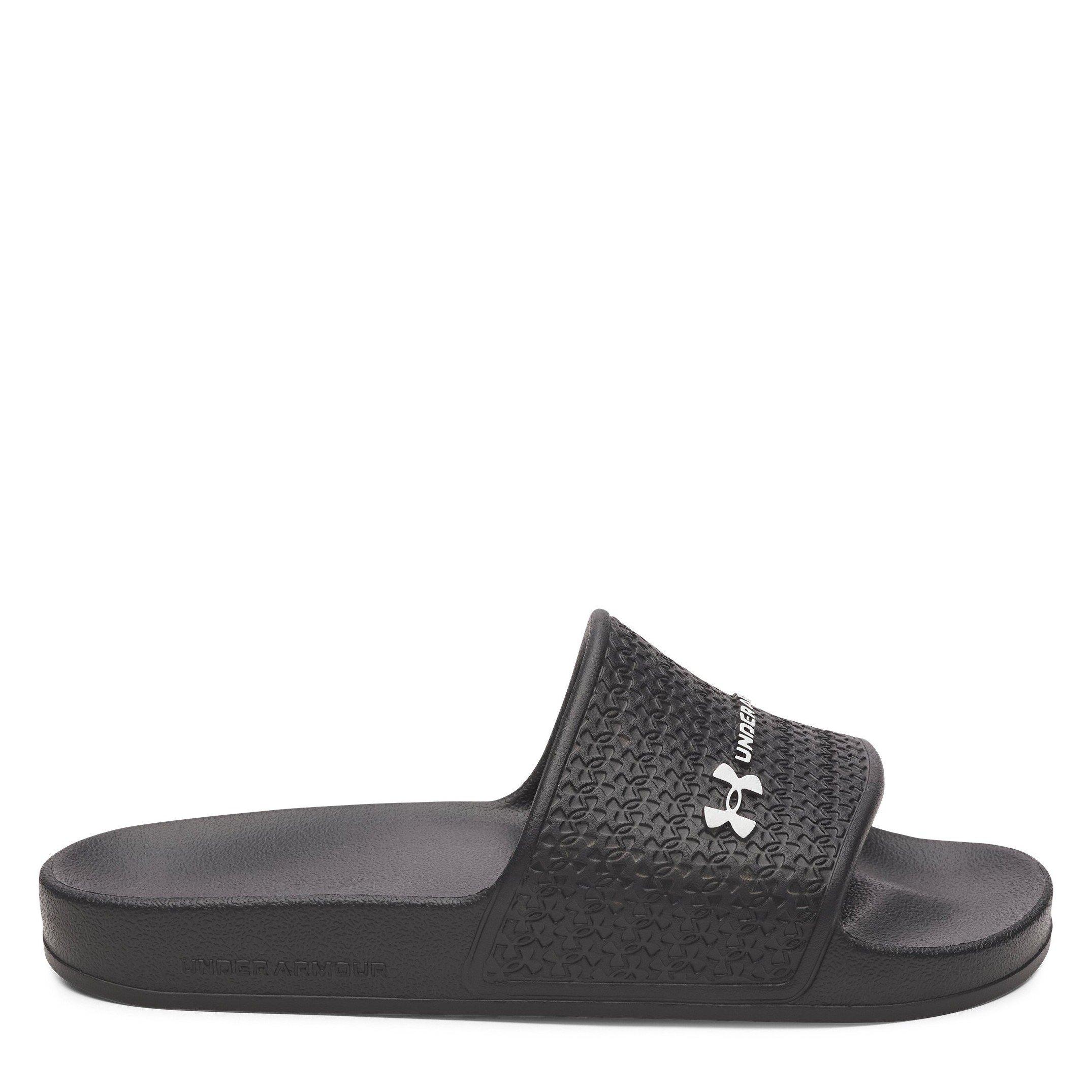 Under Armour Boys Kids' Pool Sliders - Black/White - 5.5(38.5)