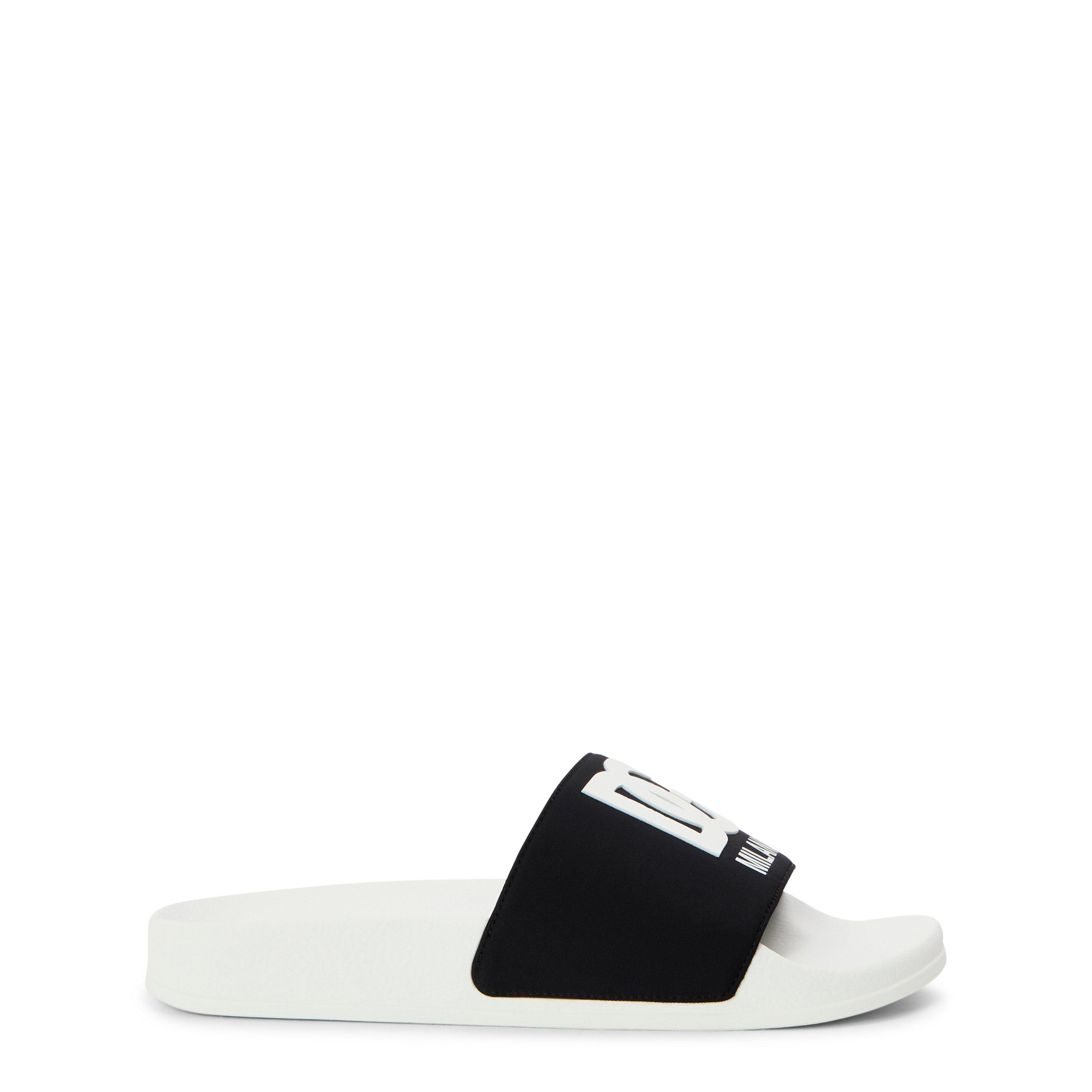 Dolce and Gabbana  Kids' Logo Pool Sliders - Blk Wht 8B939 - Size C13 (32)