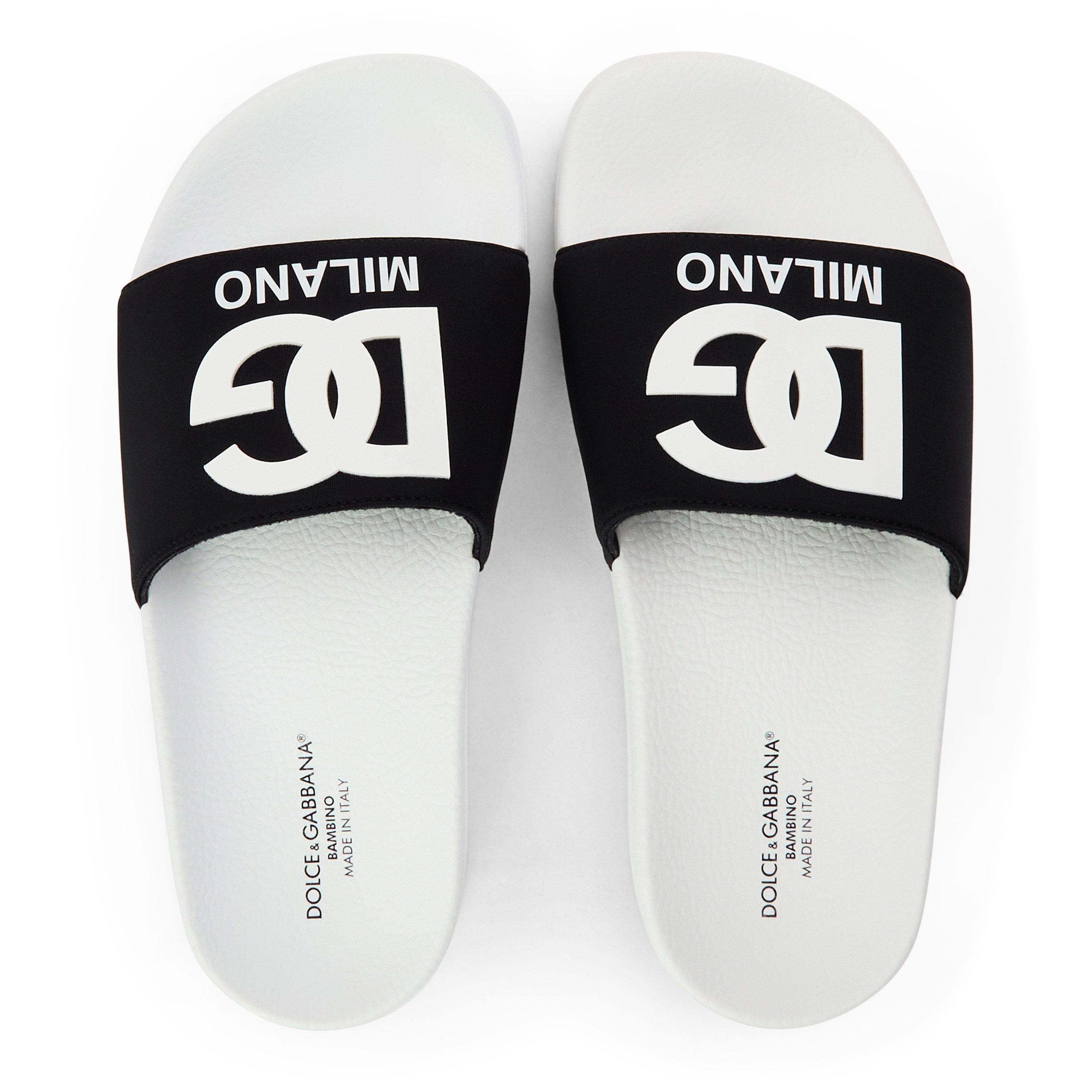 Blk Wht 8B939 - Dolce and Gabbana - DG Lgo Sliders Jn62 - 3
