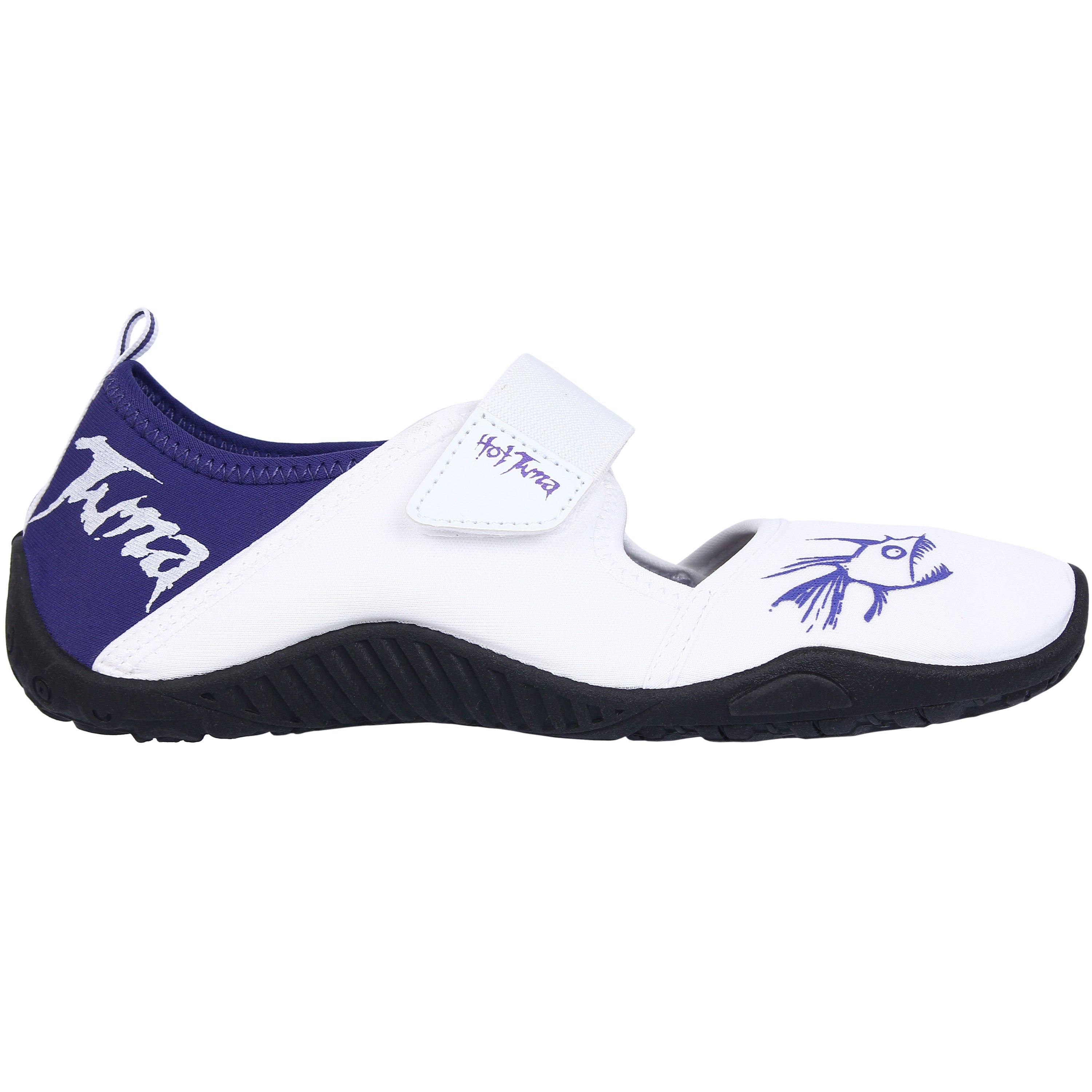 White/Purple - Hot Tuna - Splasher Strap Junior Aqua Water Shoes - 1