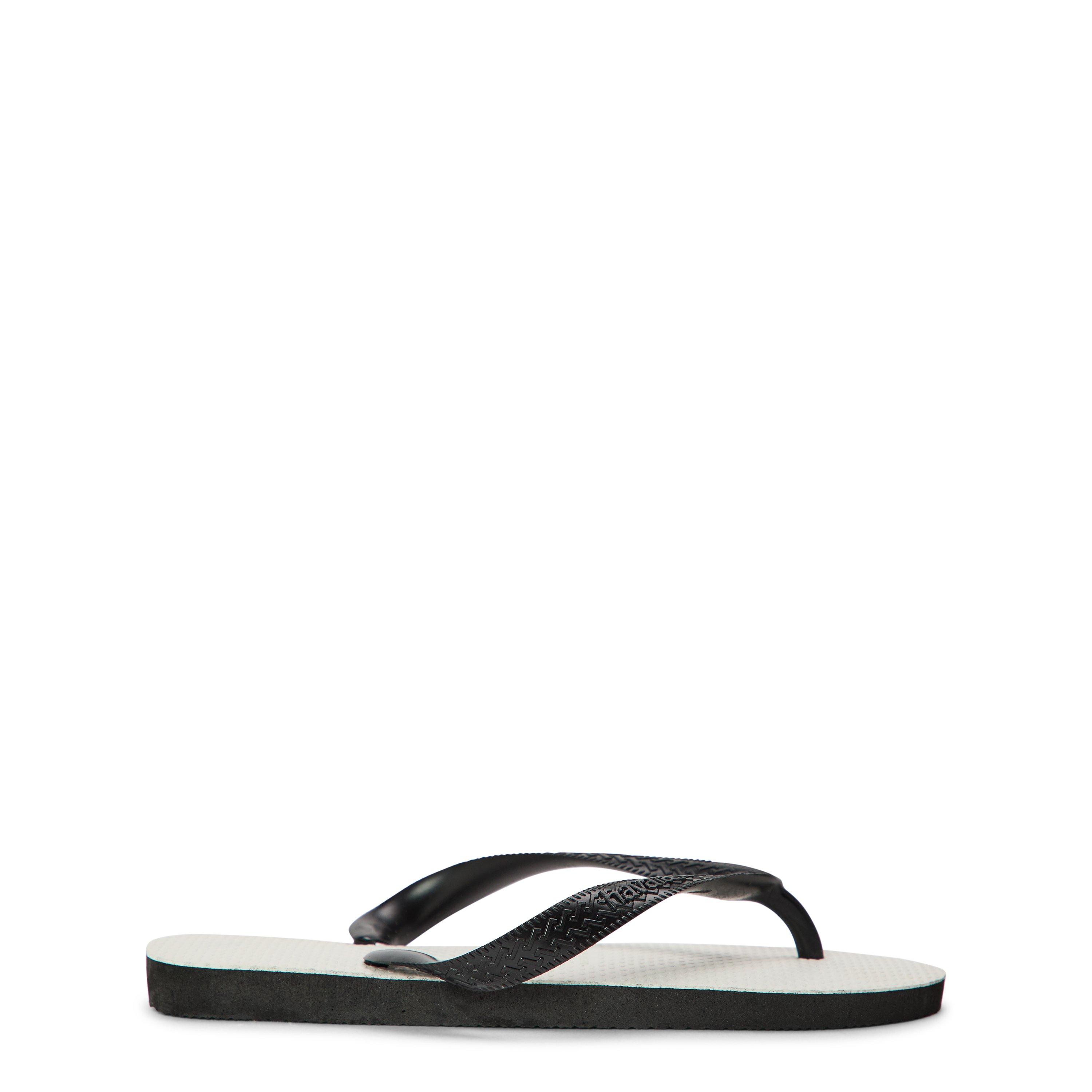Black/White - Havaianas - Hav. Tradicional Black 35/36 Flip Flops Unisex Kids - 1