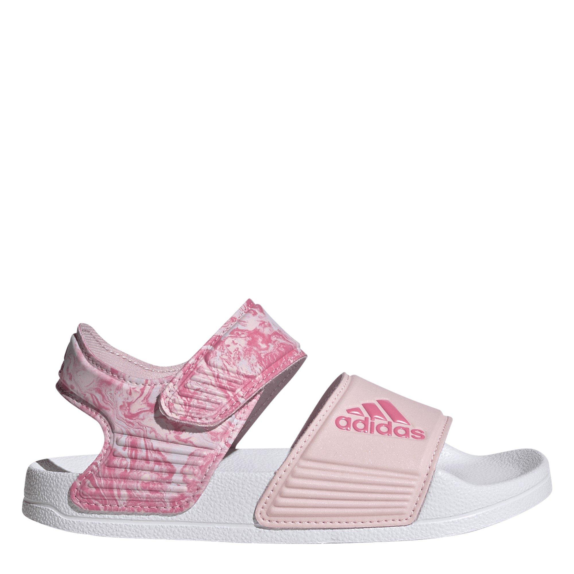 Clear Pink/Wht - adidas - Adilette Sandal K Sliders Unisex Kids - 1