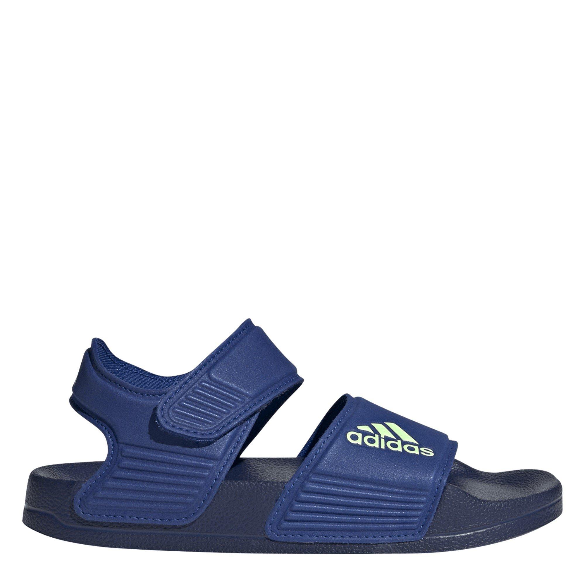Blue/Grn Spark - adidas - Adilette Sandal K Sliders Unisex Kids - 1