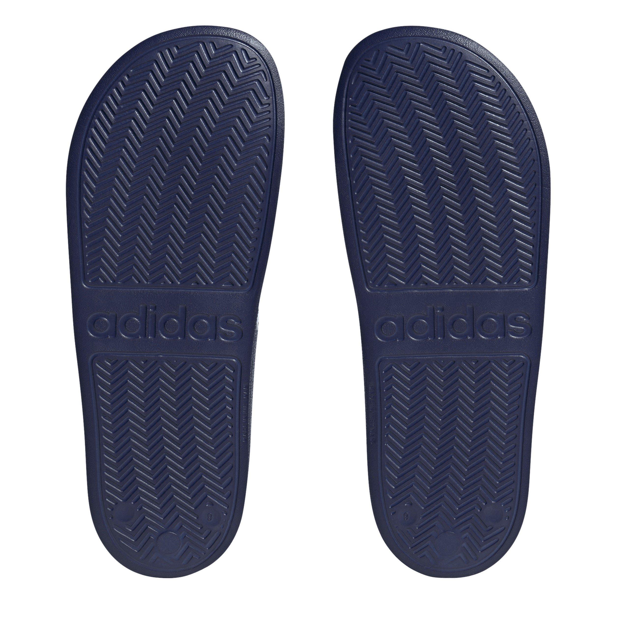 Wht/Scrlt/Blue - adidas - Adilette Shower Pool Sliders - 6