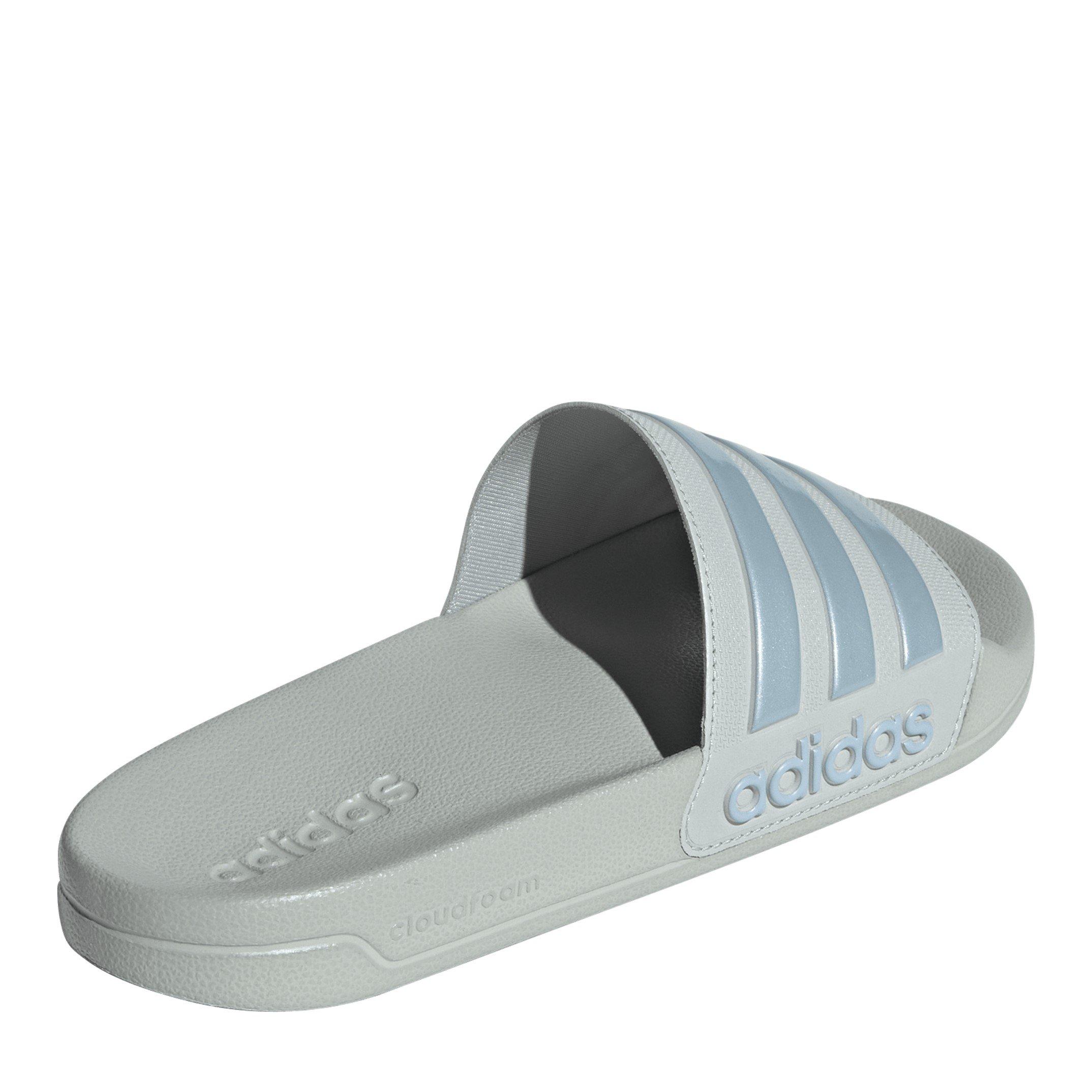 Argento/Gry/Blu - adidas - Adilette Shower Pool Sliders - 4