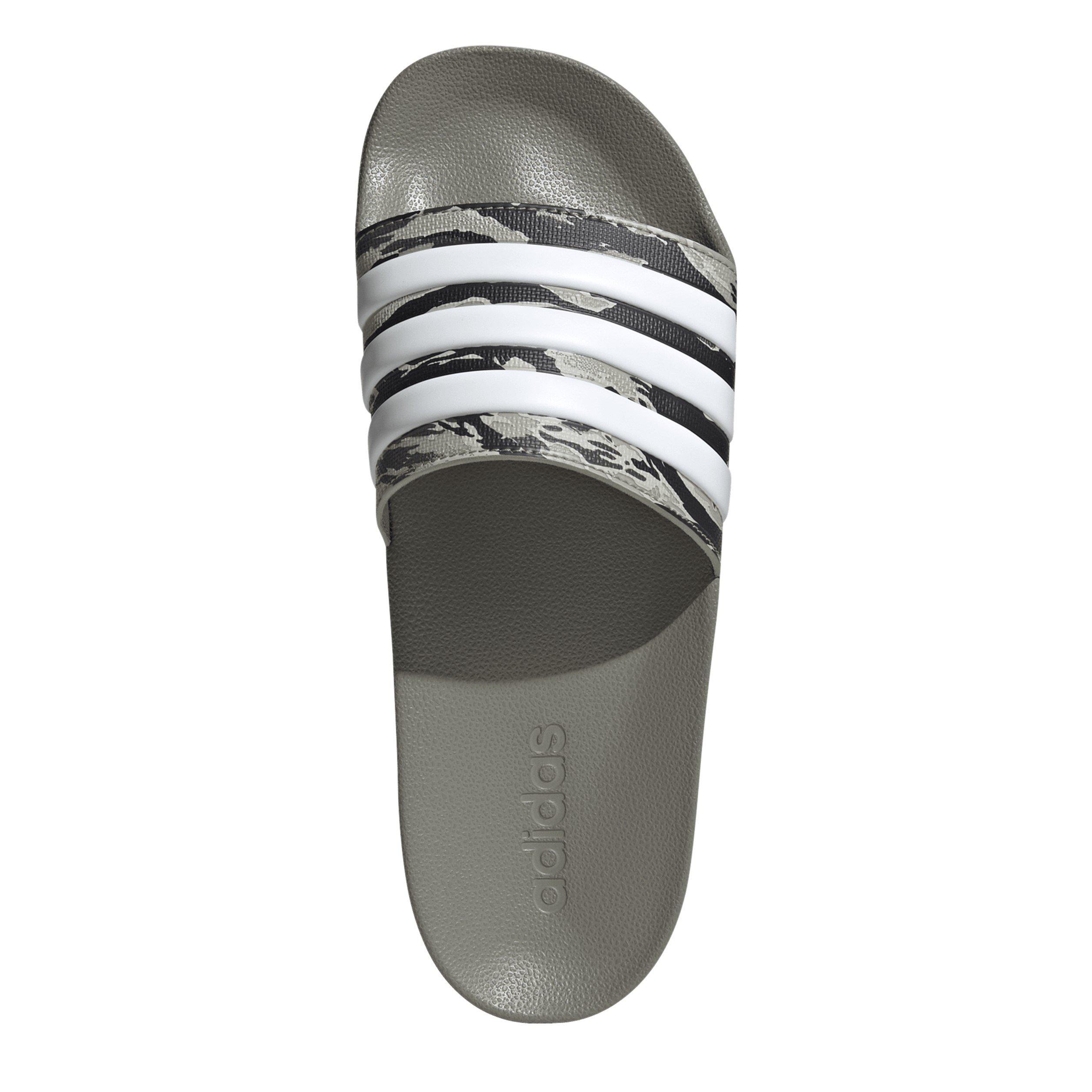 Argento/Bianco - adidas - Kids' Adilette Pool Sliders - 5