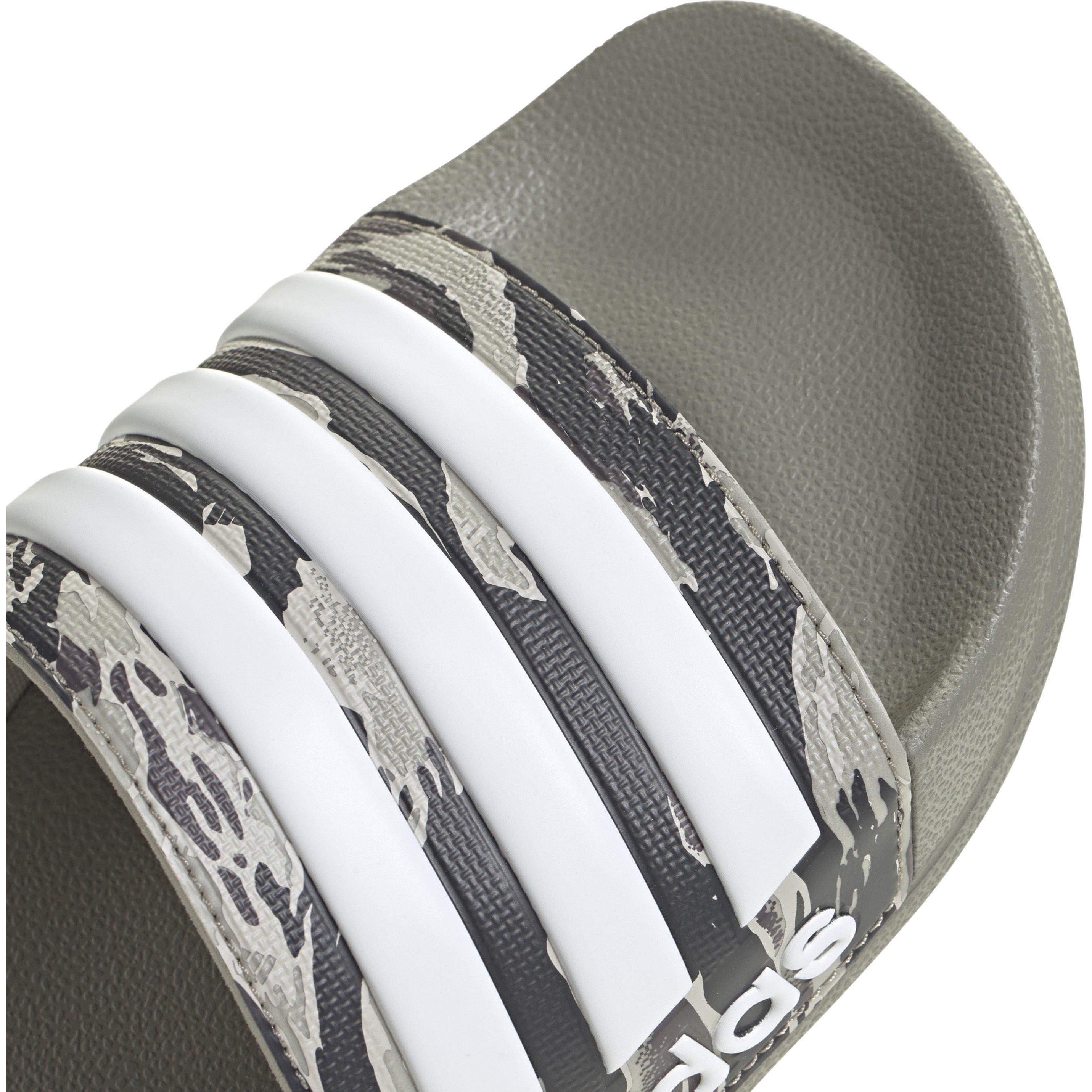 Argento/Bianco - adidas - Kids' Adilette Pool Sliders - 7