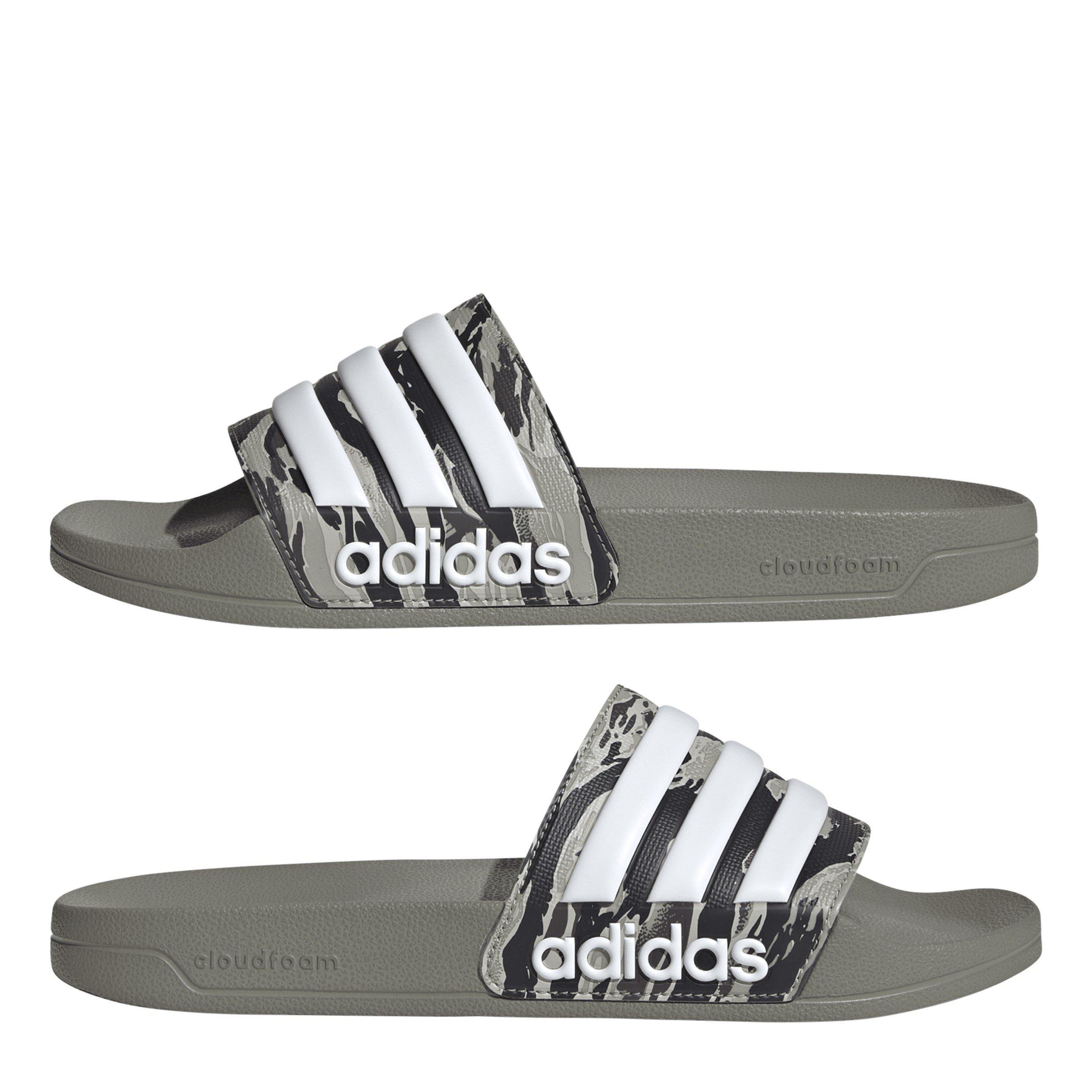 Argento/Bianco - adidas - Kids' Adilette Pool Sliders - 9