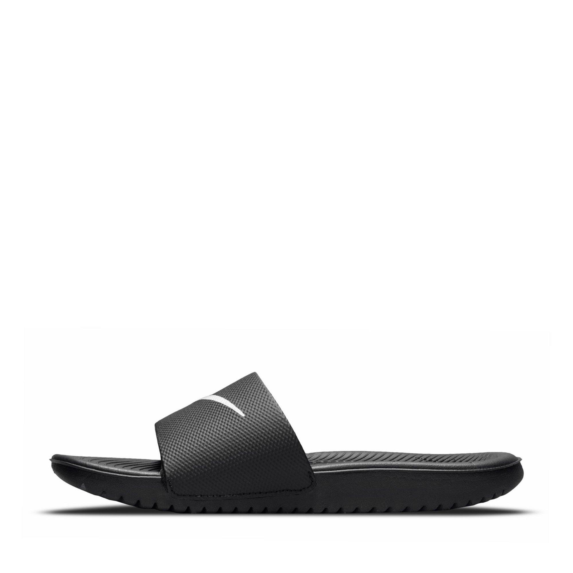 Black/White - Nike - Kawa Juniors Slide Sandals - 2
