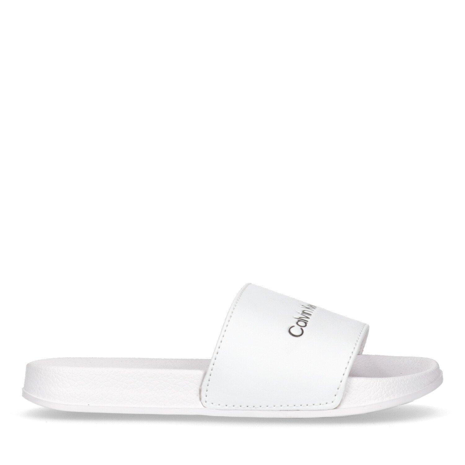 Wit - Calvin Klein Jeans - Junior Logo Sliders - 2