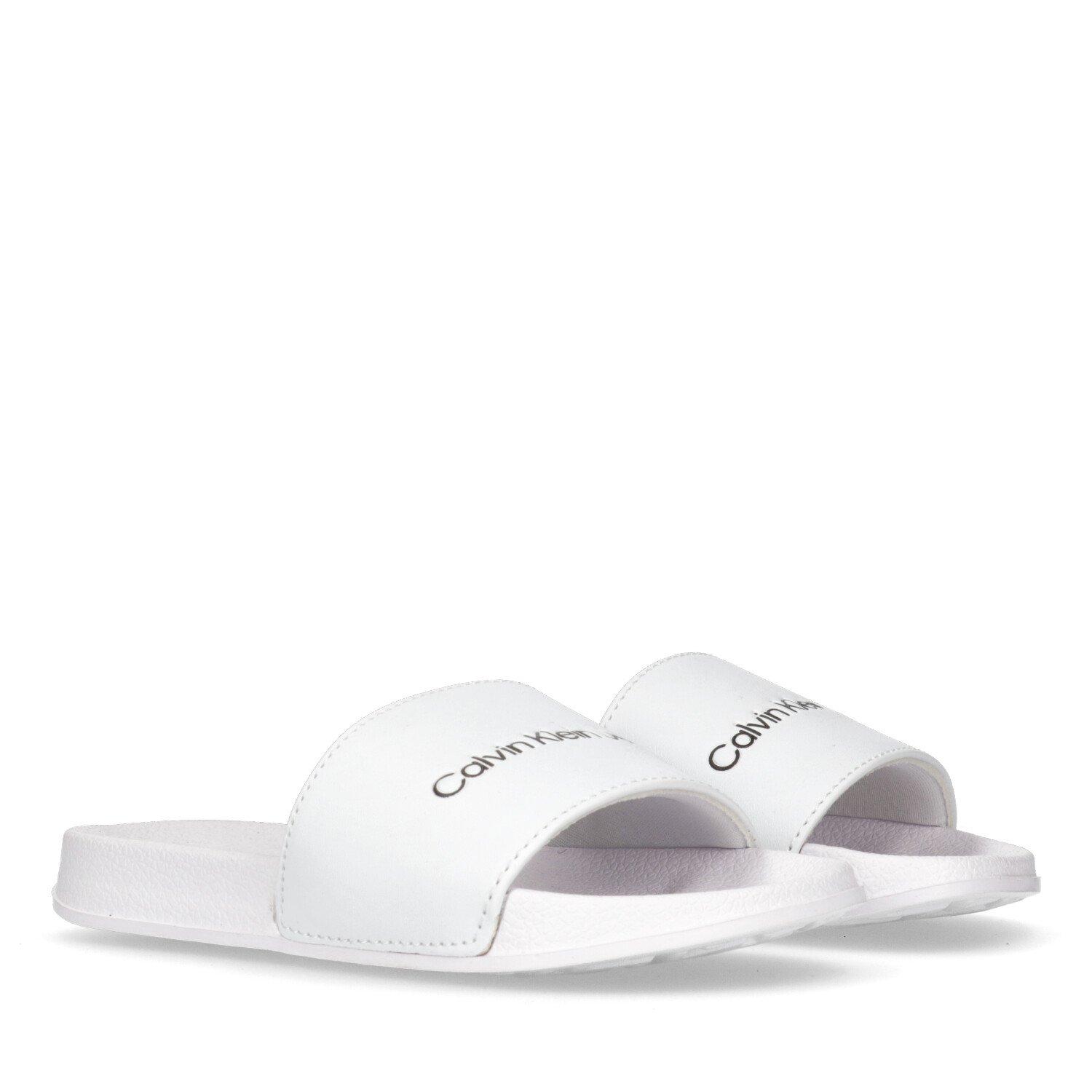 Wit - Calvin Klein Jeans - Junior Logo Sliders - 3