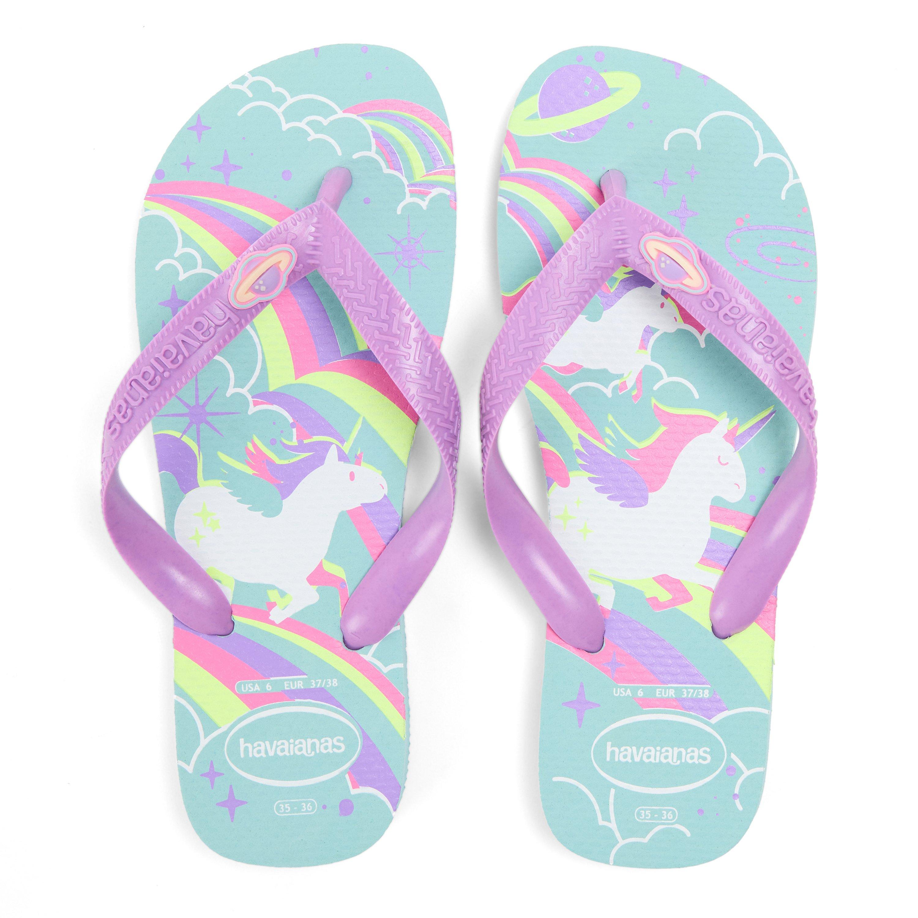 Blauw Water - Havaianas - Unisex Kids Fantasy Blue Water Flip Flops - 4