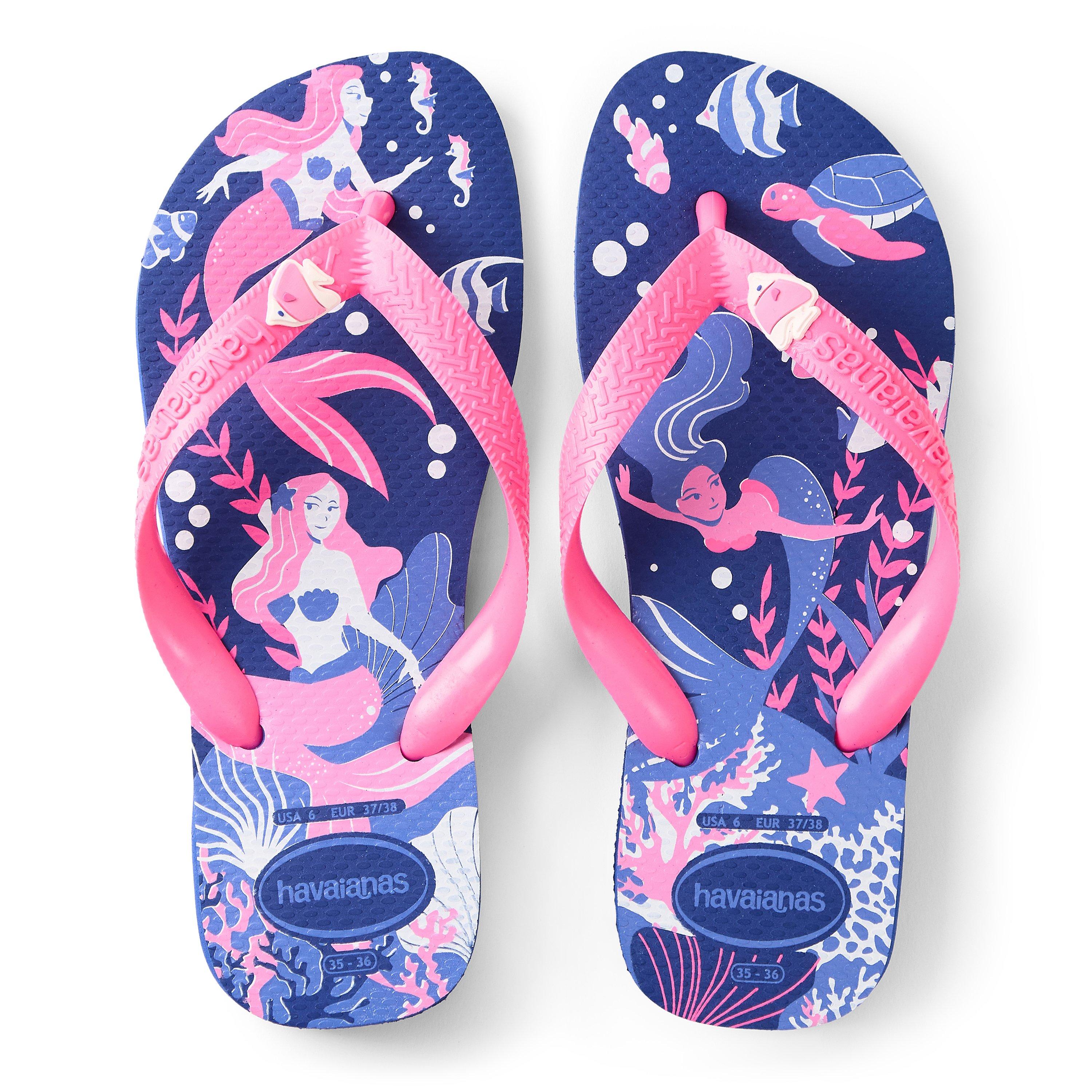 Marine Blue - Havaianas - Hav. Kids Fantasy Blue Water 35/36 Flip Flops Unisex - 4
