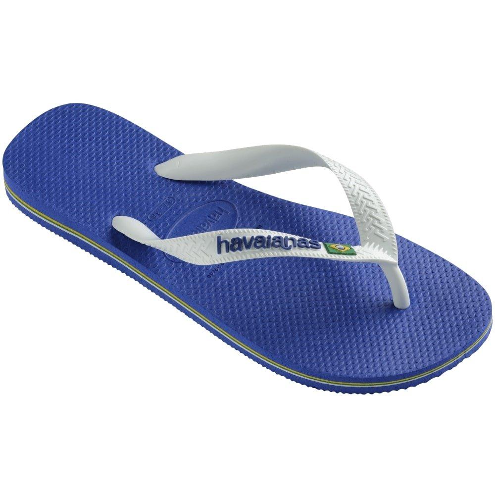 Marine Blue - Havaianas - Hav. Brasil Logo Black/Black 29/30 - 2