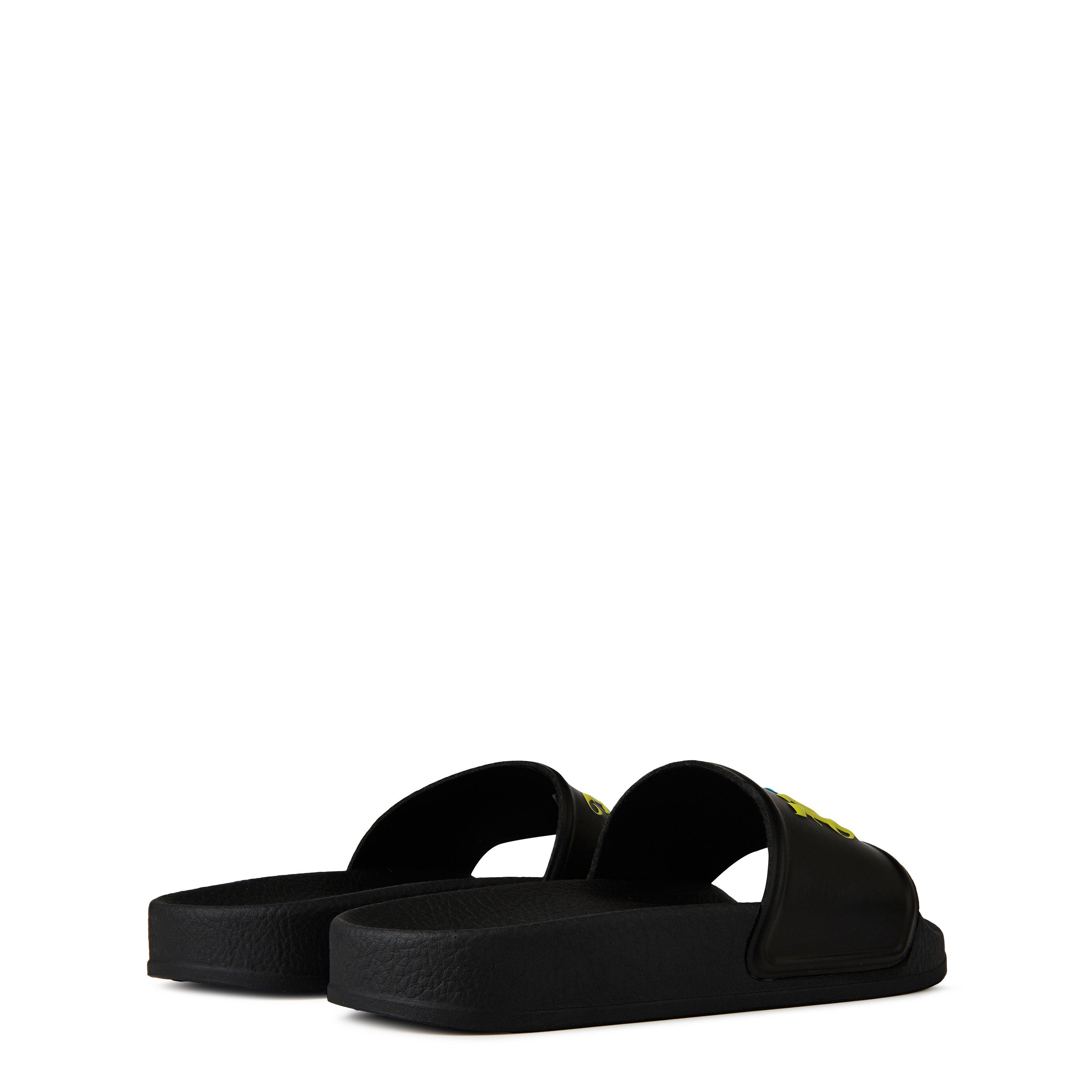 Black 1084 - Palm Angels - Logo Pool Slides - 4