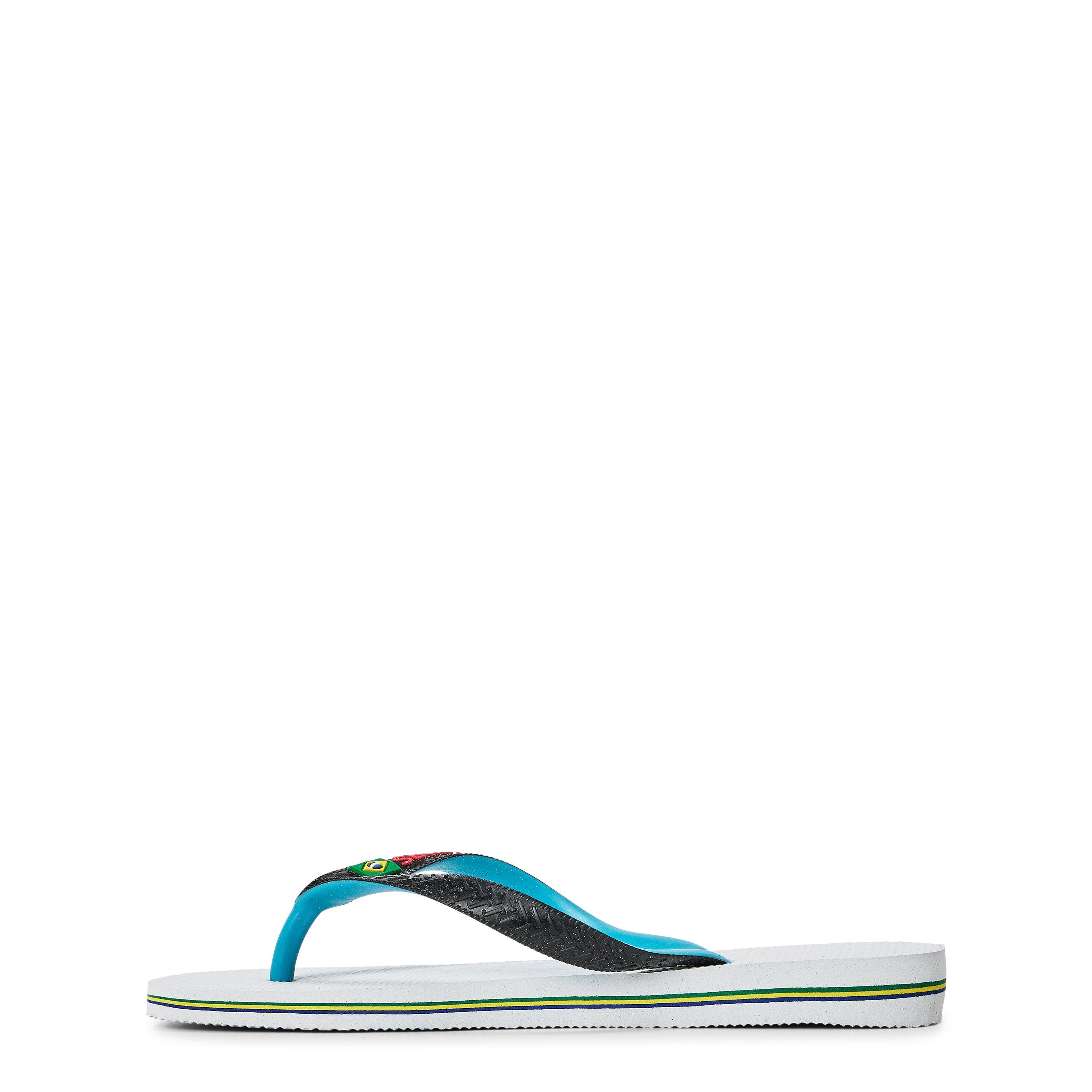 White/Black - Havaianas - Hav. Brasil Mix White/Black 35/36 Flip Flops Womens - 2