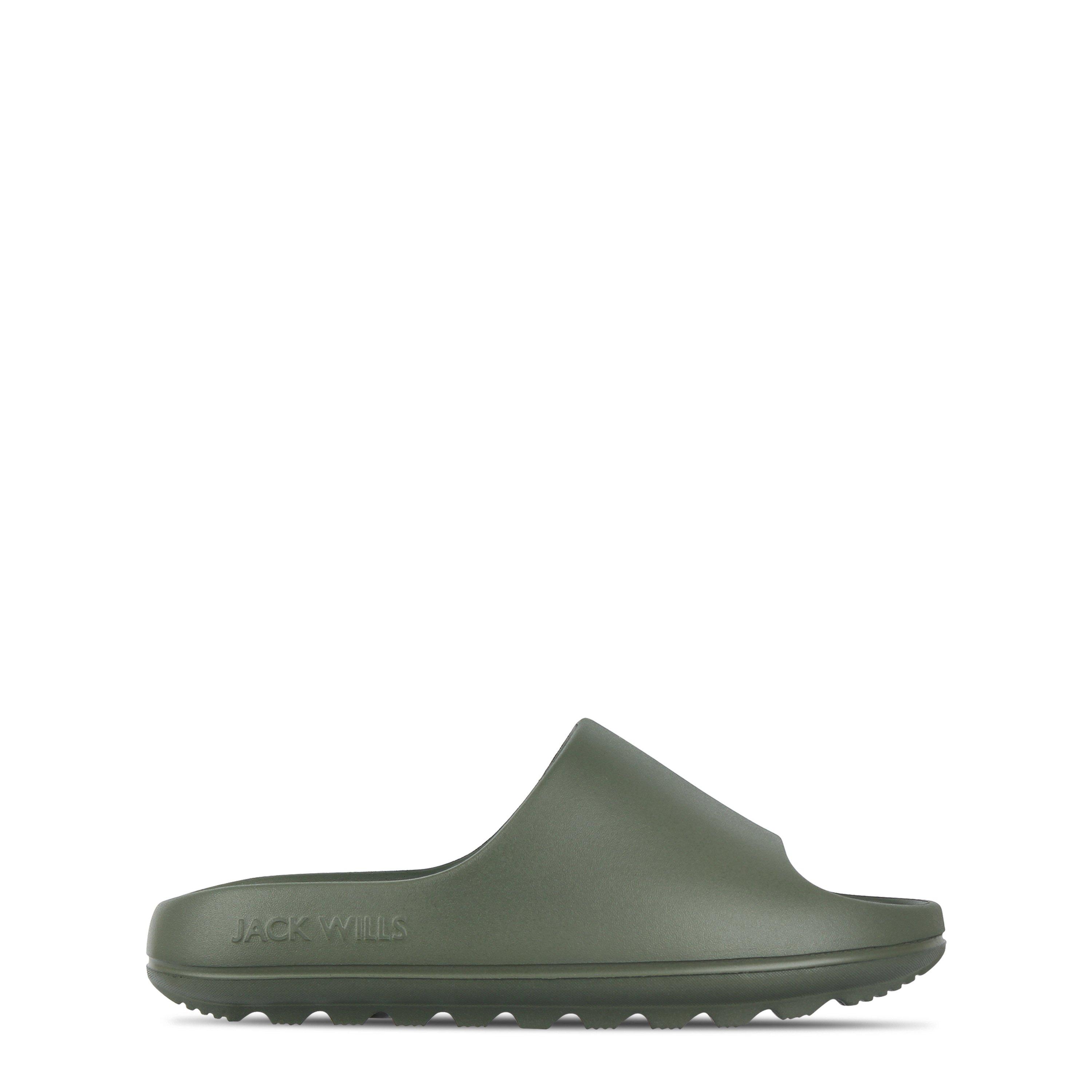 Jack Wills Boys Chunky Sliders Junior - Dark Green - 6 (39)