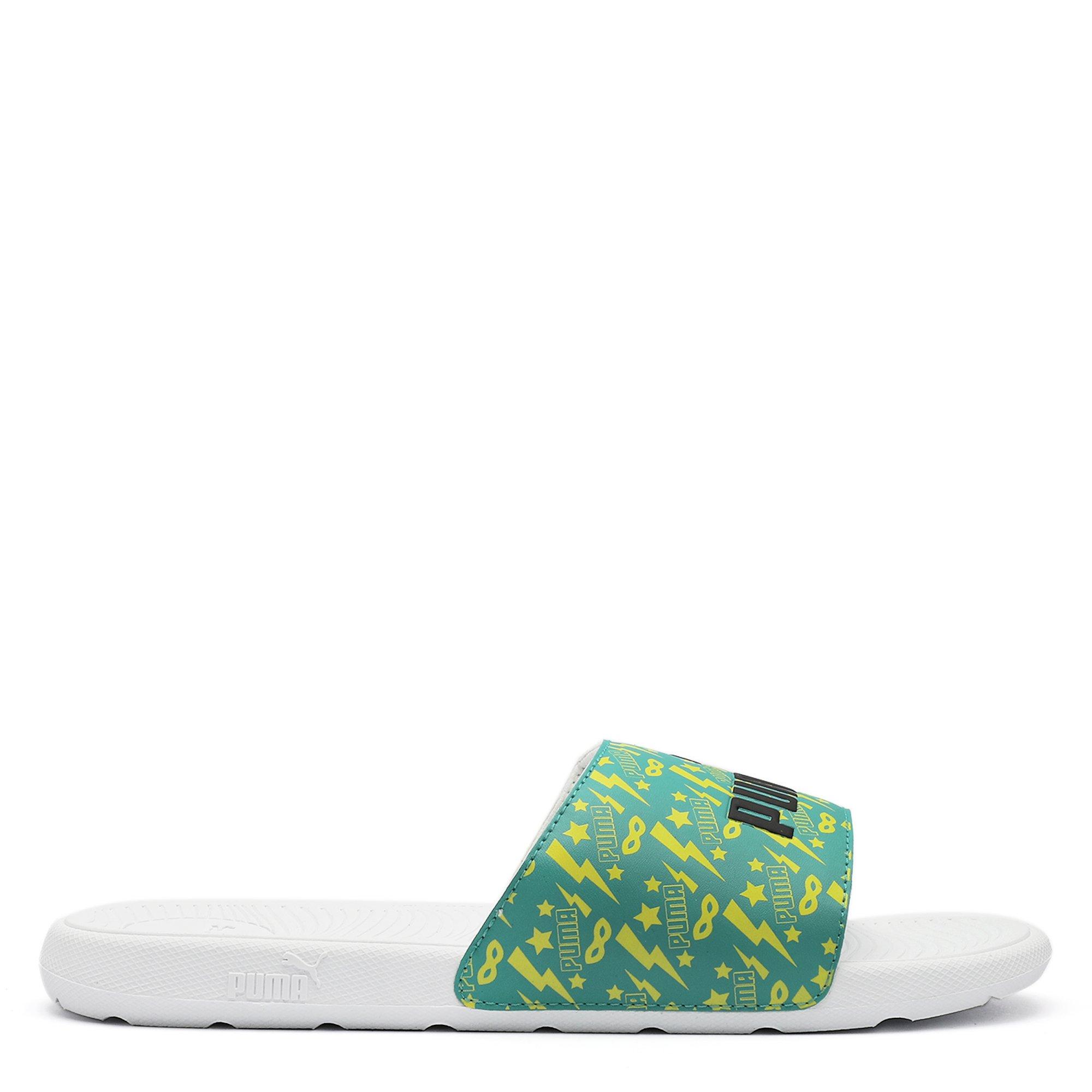 Green/Blk-White - Puma - Puma Cool Cat 2.0 Sliders Juniors - 2