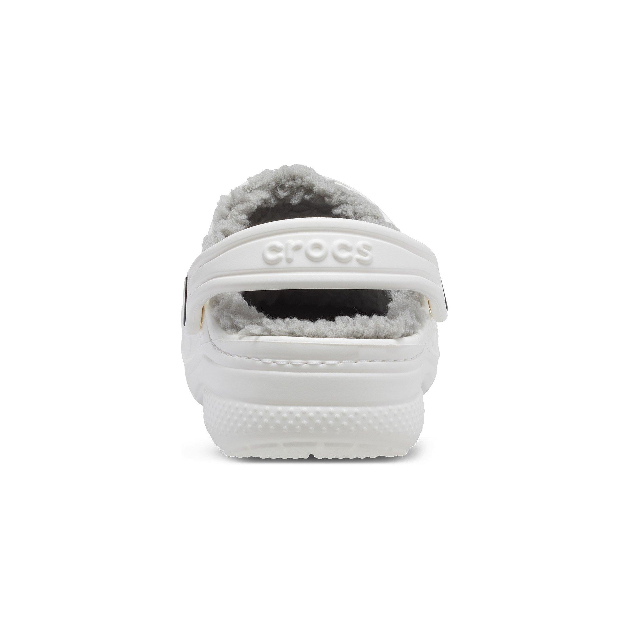 White/Li Grey - Crocs - Baya Lined Clog Juniors - 8