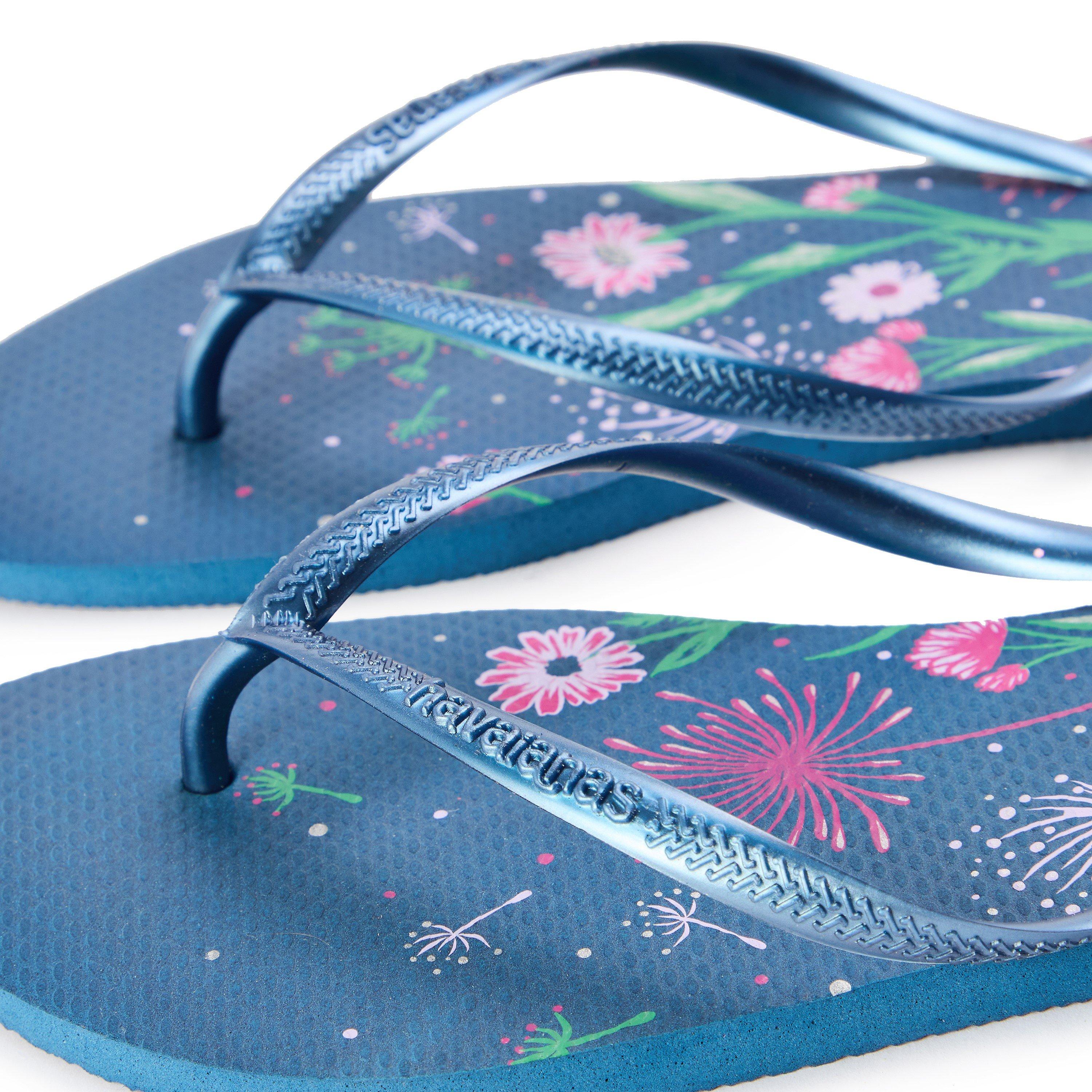 Comfortabele Blauwe - Havaianas - Hav. Slim Organic Comfy Blue 41/42 Flip Flops Womens - 3