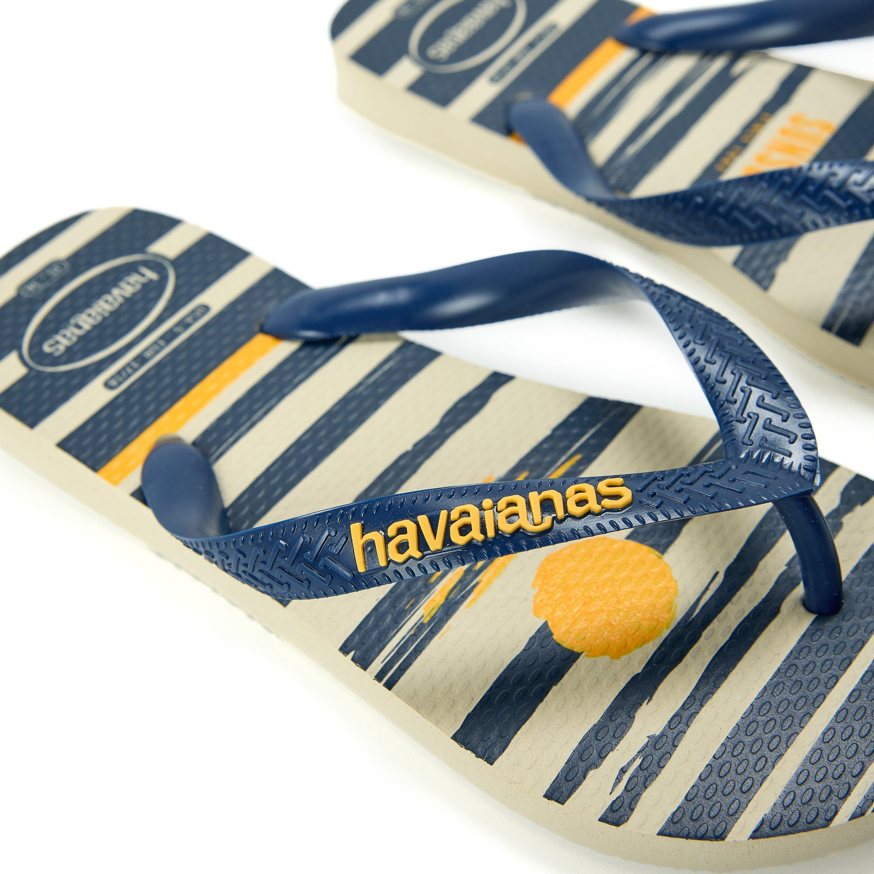 Beige/Navy - Havaianas - Hav. Top Nautical Beige/Navy 35/36 Flip Flops Womens - 3
